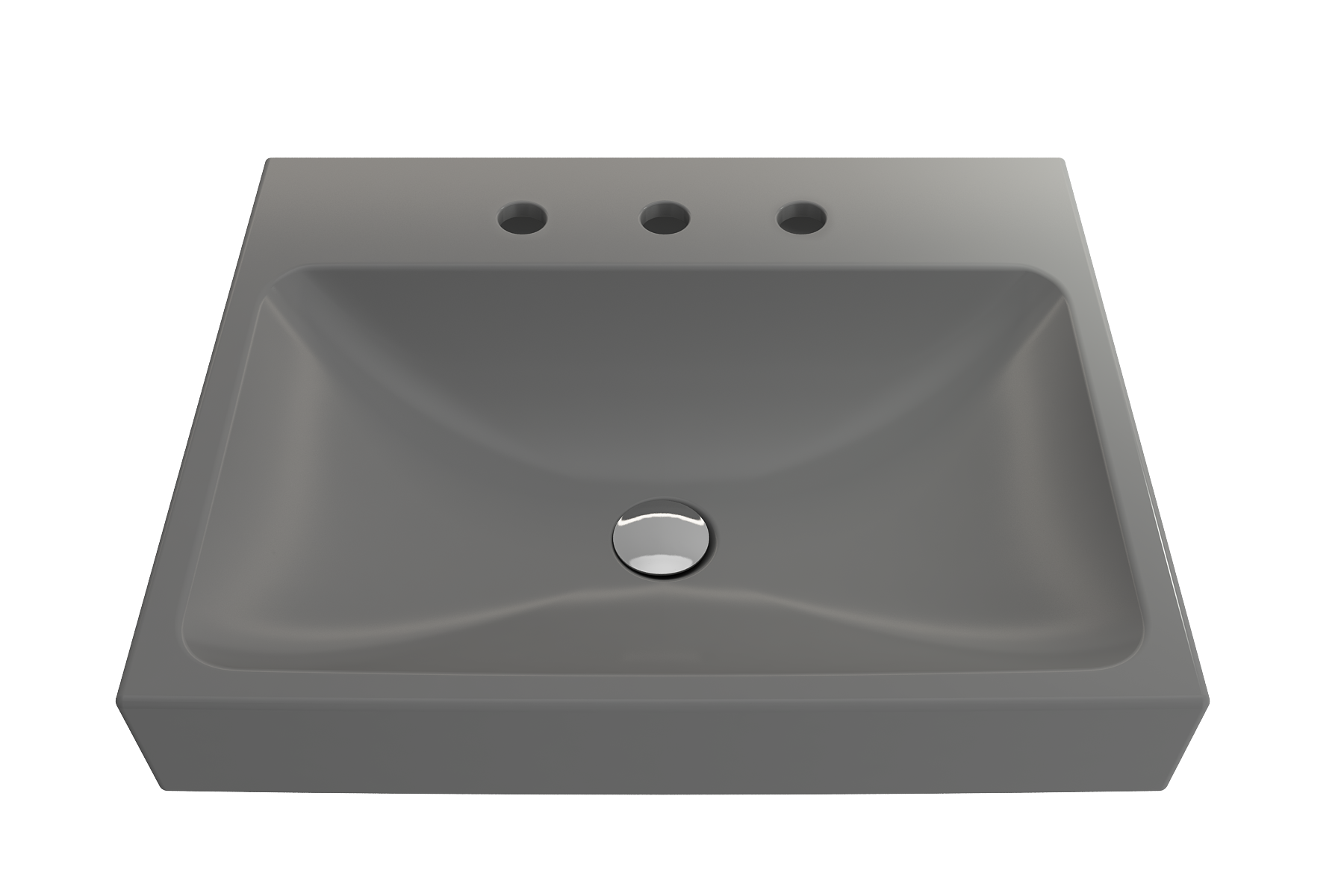 Scala Arch Wall-Mounted Sink Fireclay 23.75 in. 3-Hole 1077