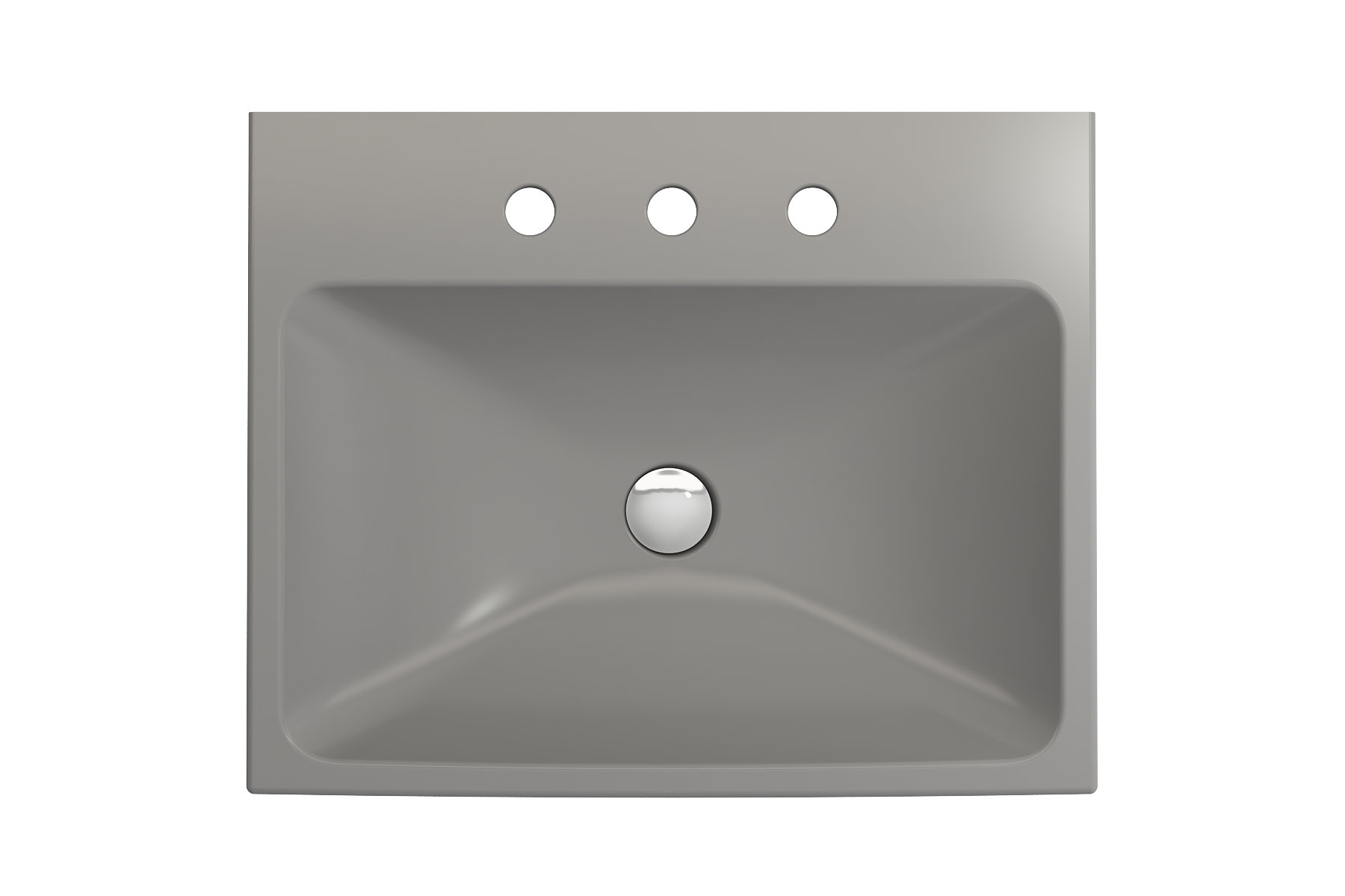 Scala Arch Wall-Mounted Sink Fireclay 23.75 in. 3-Hole 1077