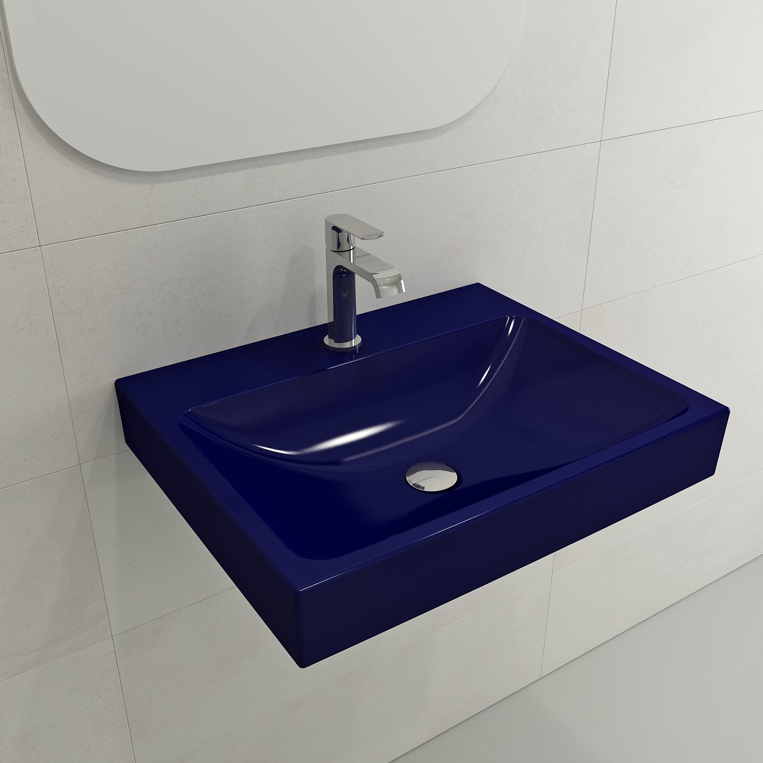 Scala Arch Wall-Mounted Sink Fireclay 23.75 in. 1-Hole 1077