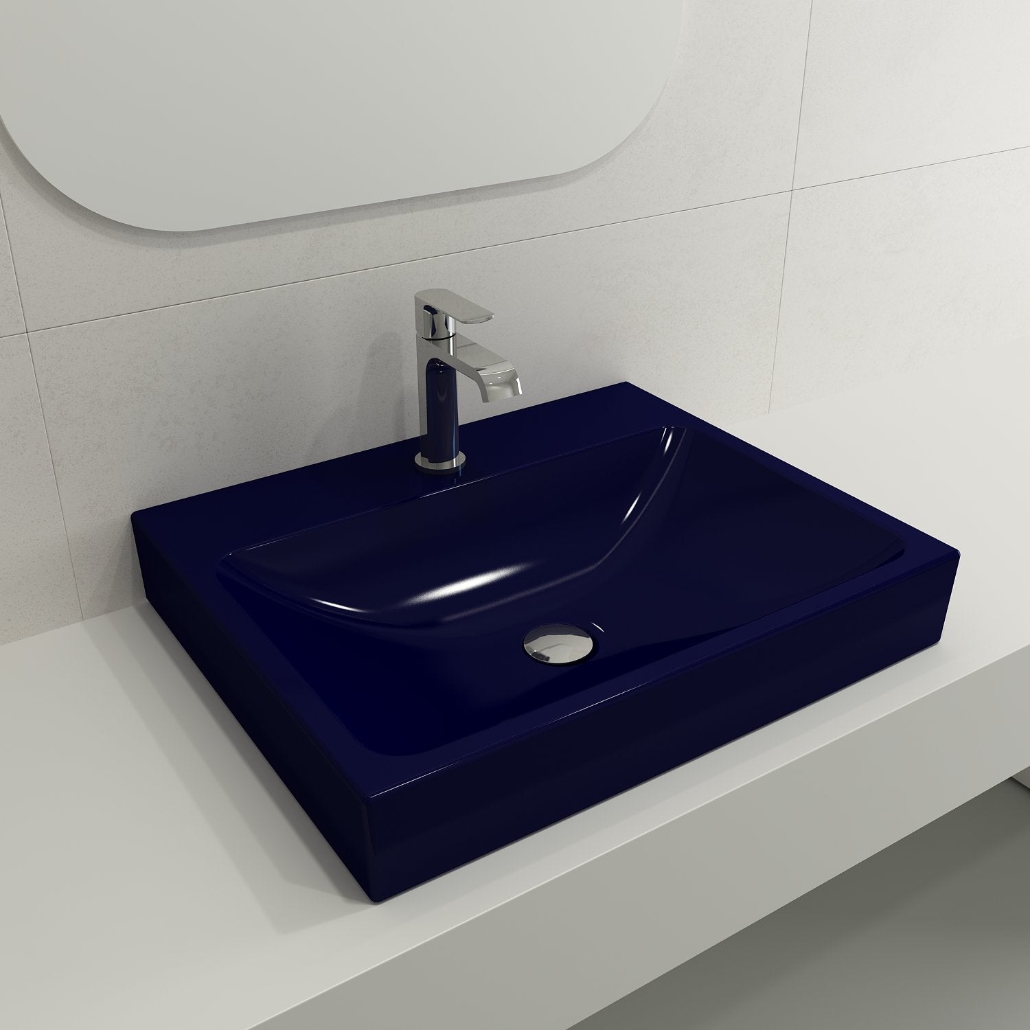 Scala Arch Wall-Mounted Sink Fireclay 23.75 in. 1-Hole 1077