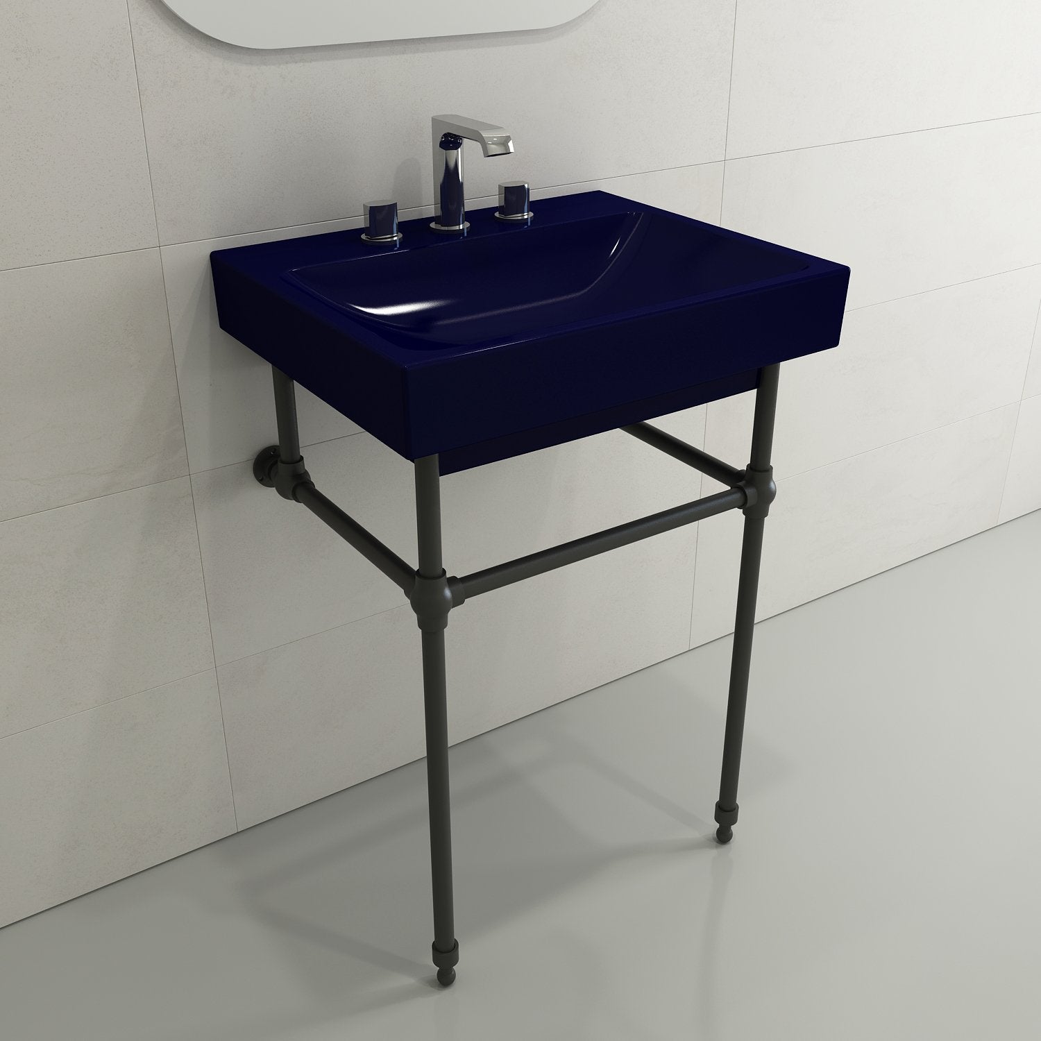 Scala Arch Wall-Mounted Sink Fireclay 23.75 in. 3-Hole 1077
