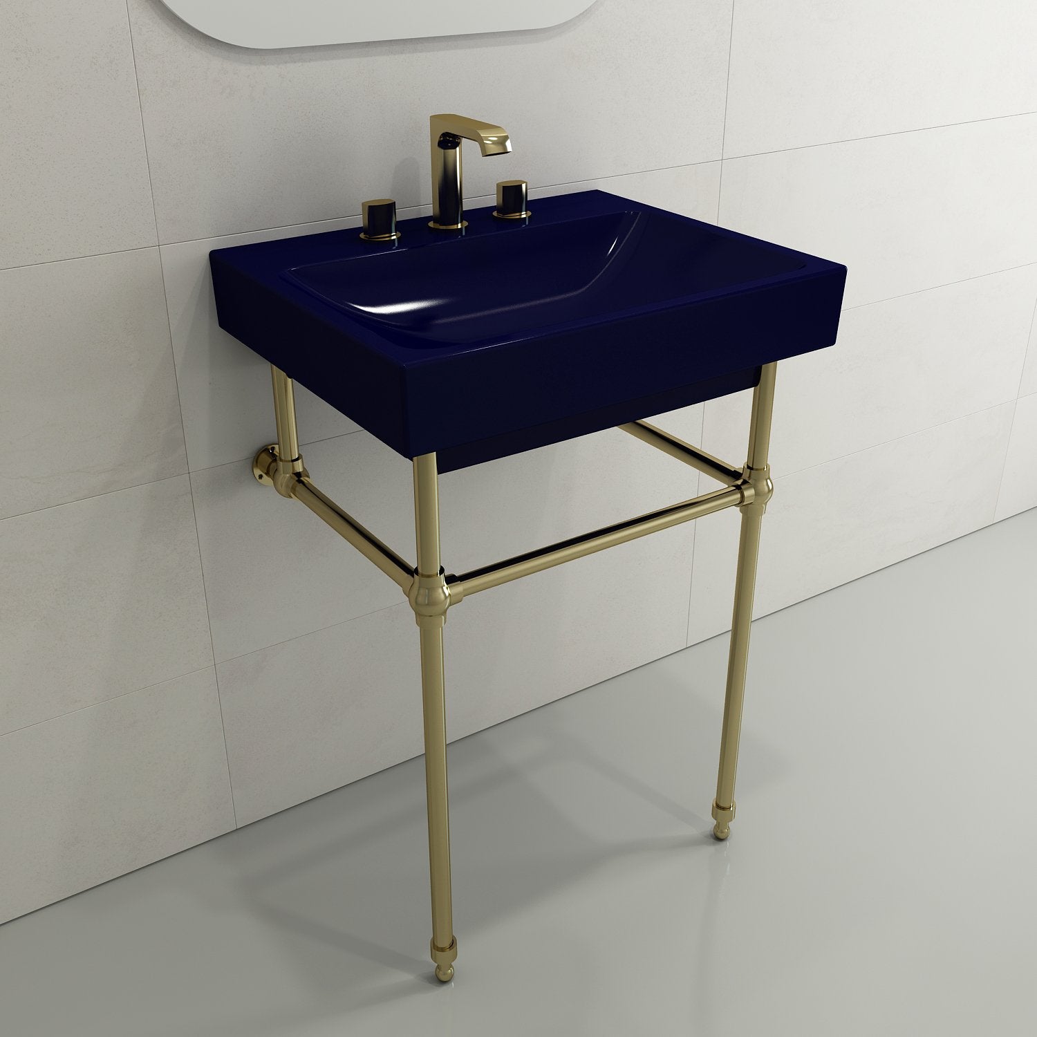 Scala Arch Wall-Mounted Sink Fireclay 23.75 in. 3-Hole 1077