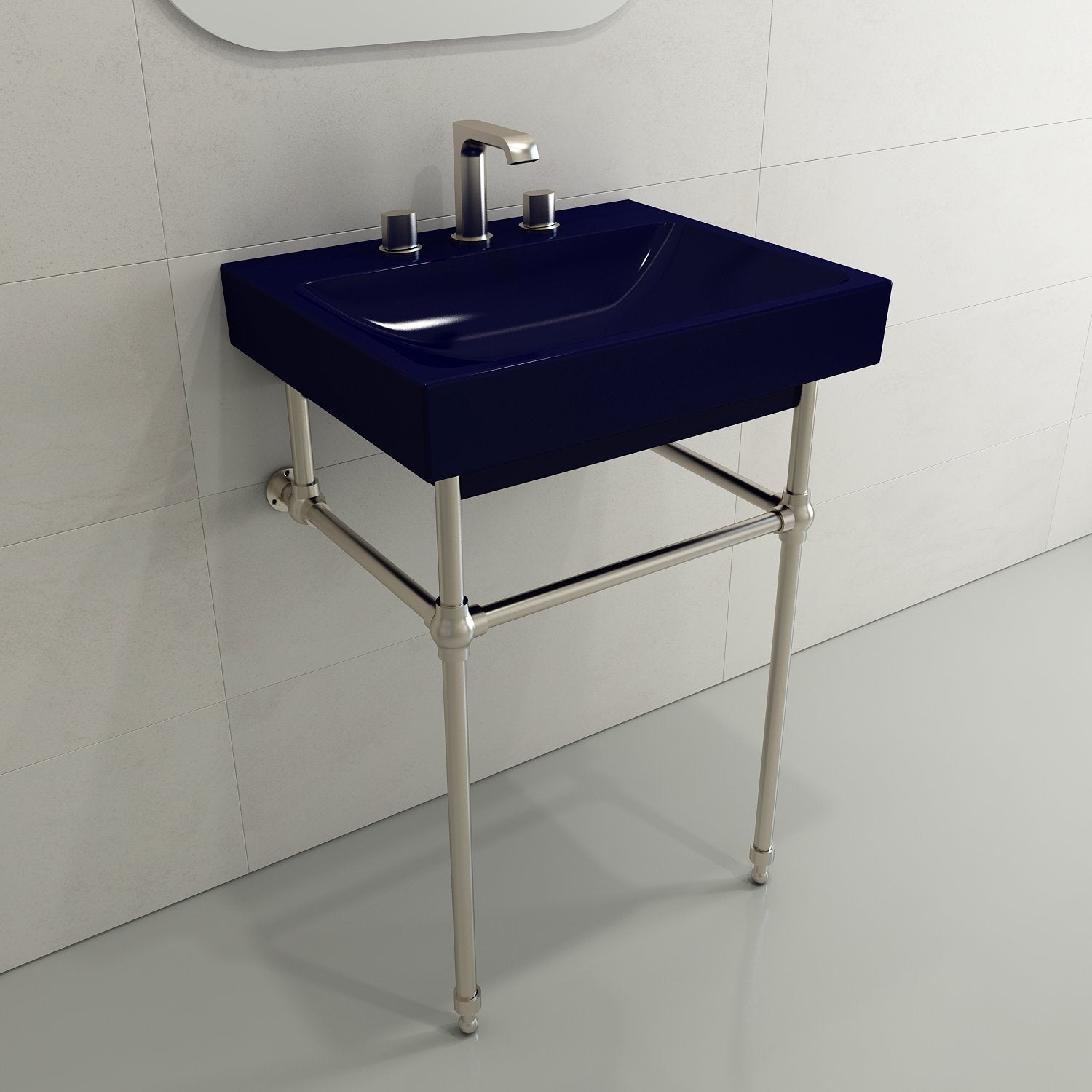 Scala Arch Wall-Mounted Sink Fireclay 23.75 in. 3-Hole 1077