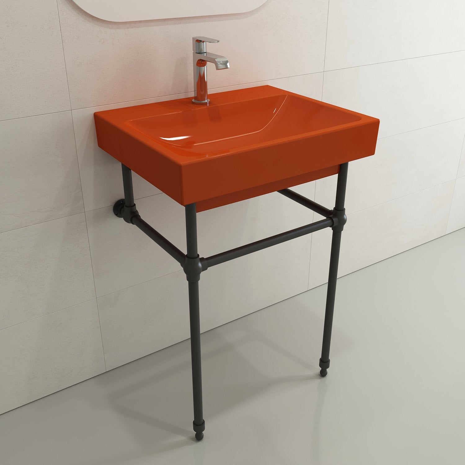 Scala Arch Wall-Mounted Sink Fireclay 23.75 in. 1-Hole 1077