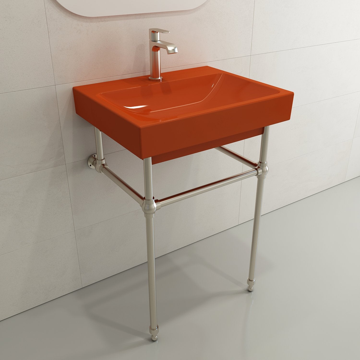 Scala Arch Wall-Mounted Sink Fireclay 23.75 in. 1-Hole 1077