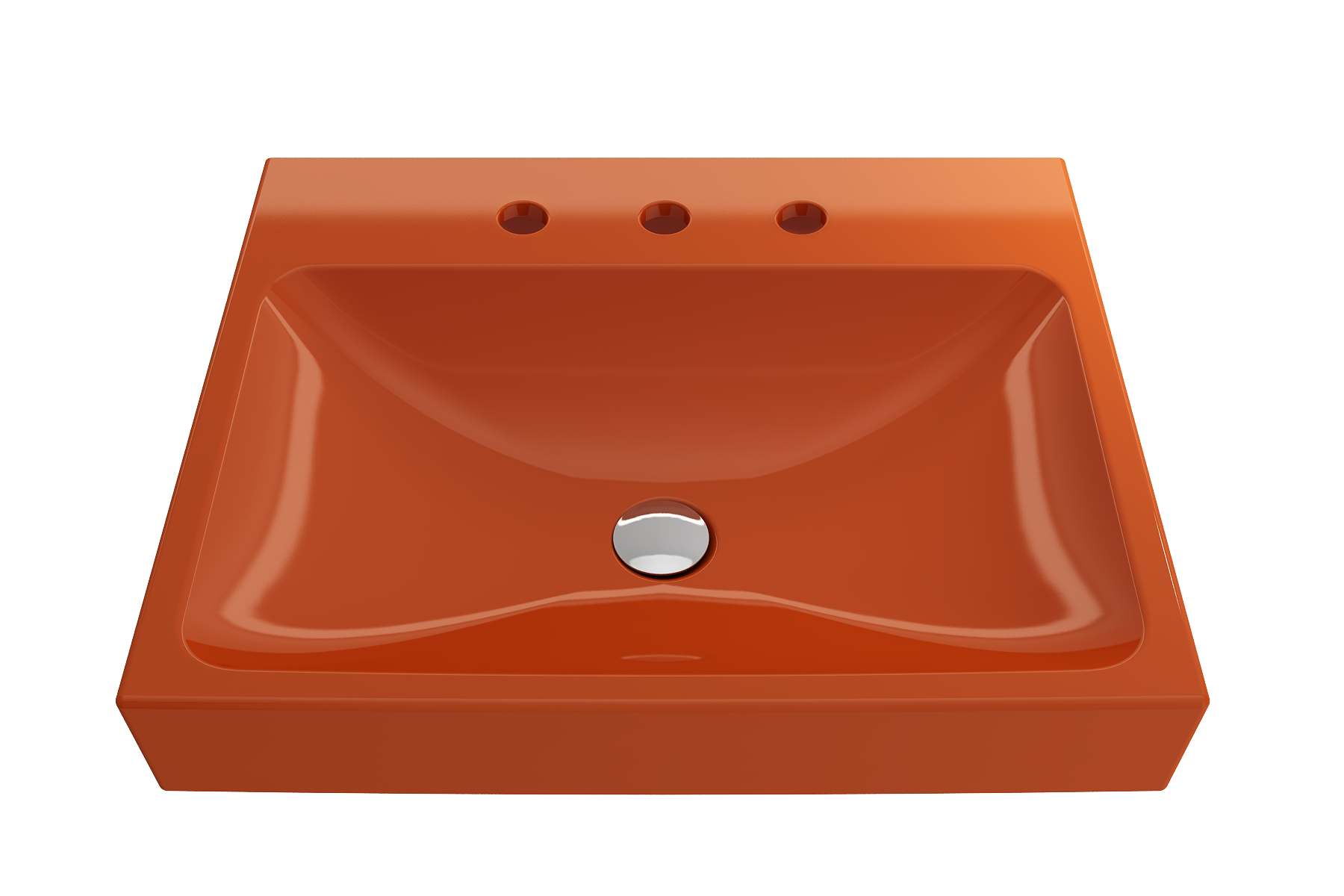 Scala Arch Wall-Mounted Sink Fireclay 23.75 in. 3-Hole 1077