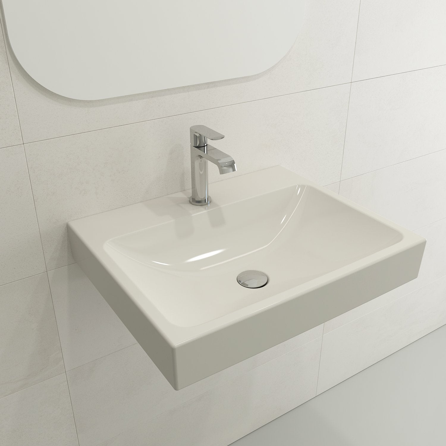 Scala Arch Wall-Mounted Sink Fireclay 23.75 in. 1-Hole 1077