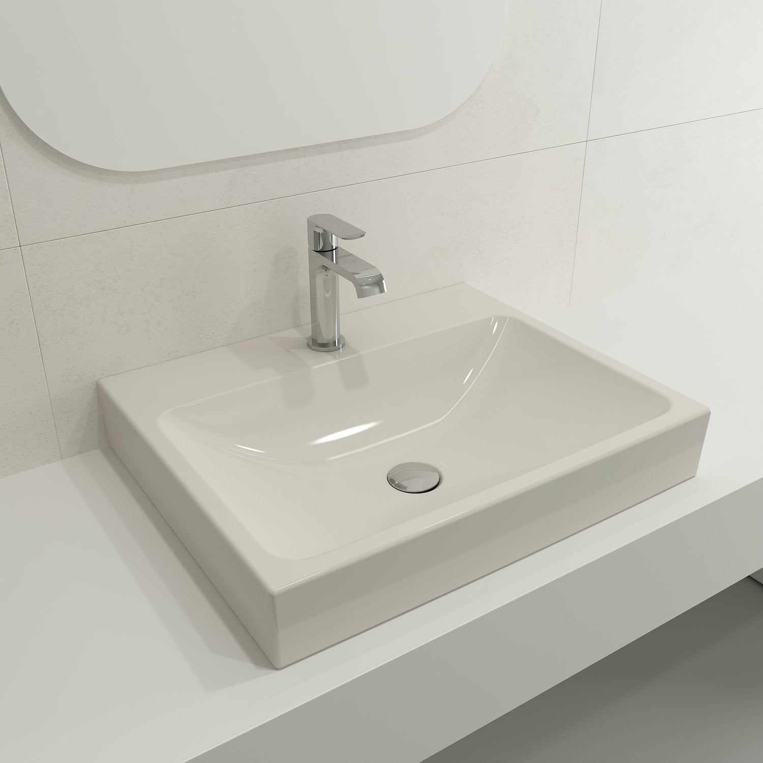 Scala Arch Wall-Mounted Sink Fireclay 23.75 in. 1-Hole 1077