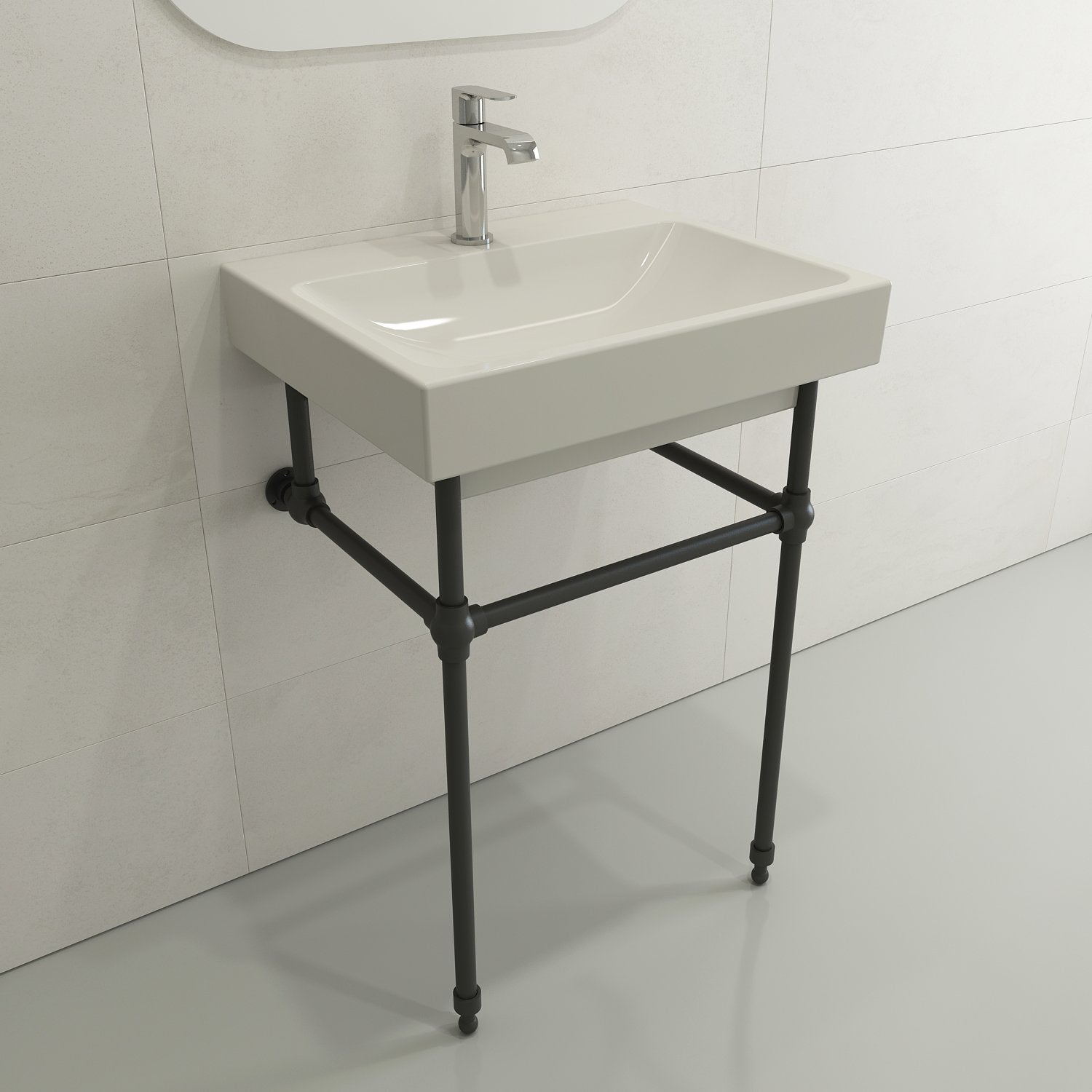 Scala Arch Wall-Mounted Sink Fireclay 23.75 in. 1-Hole 1077