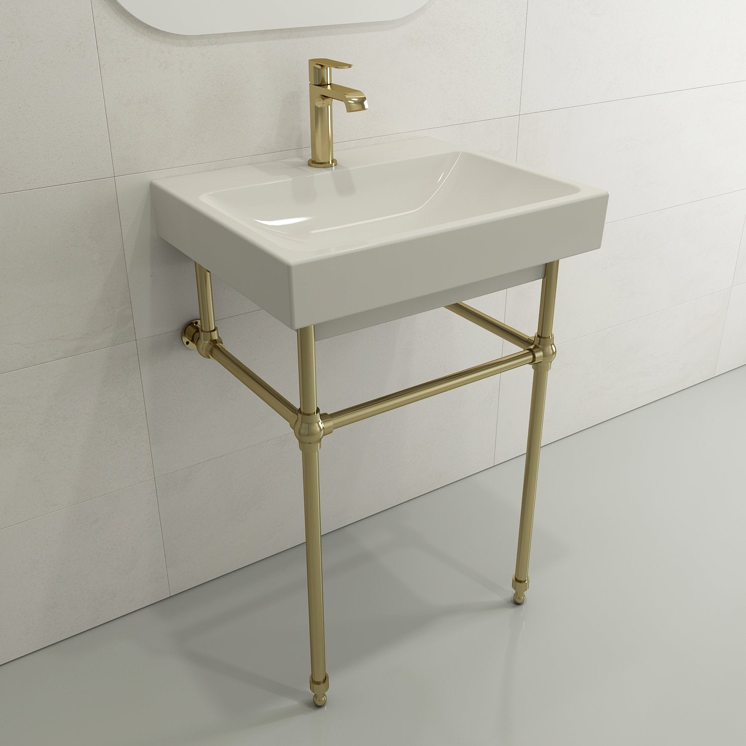 Scala Arch Wall-Mounted Sink Fireclay 23.75 in. 1-Hole 1077