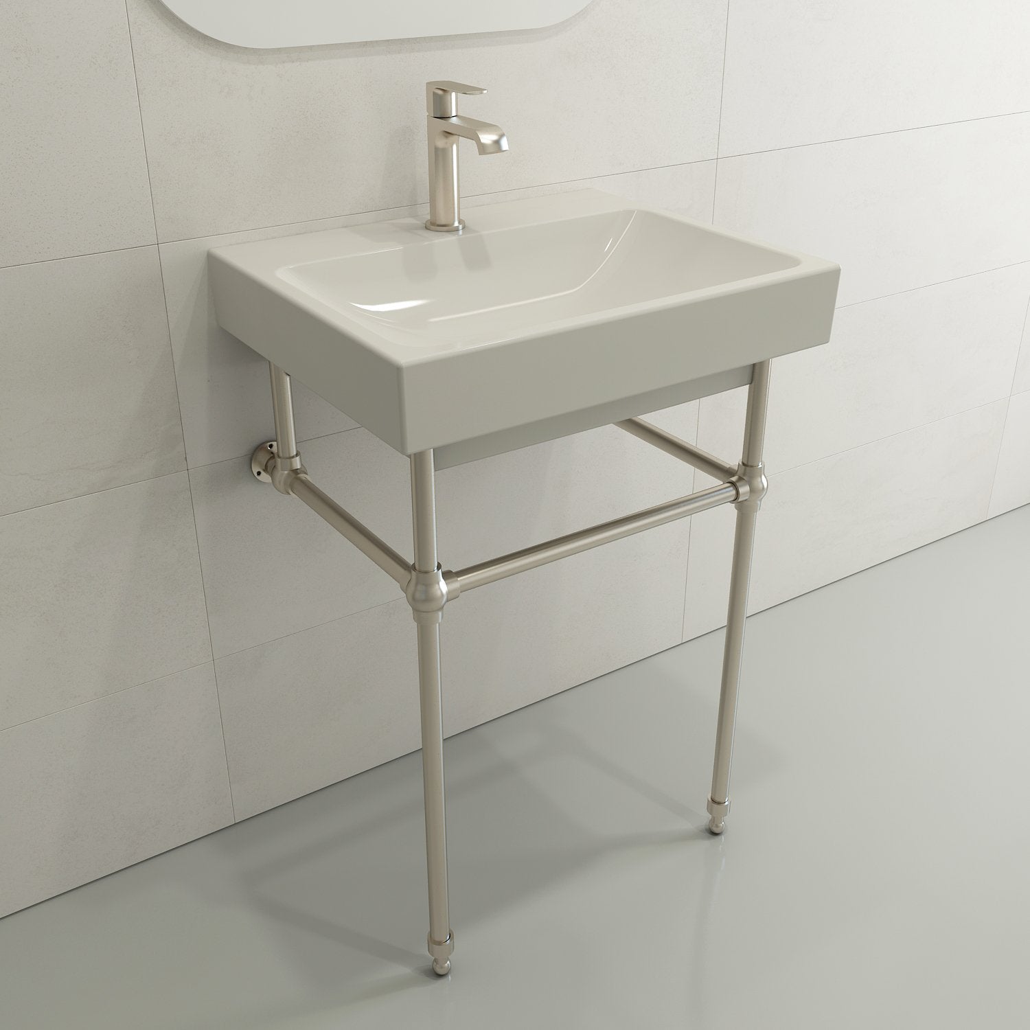 Scala Arch Wall-Mounted Sink Fireclay 23.75 in. 1-Hole 1077