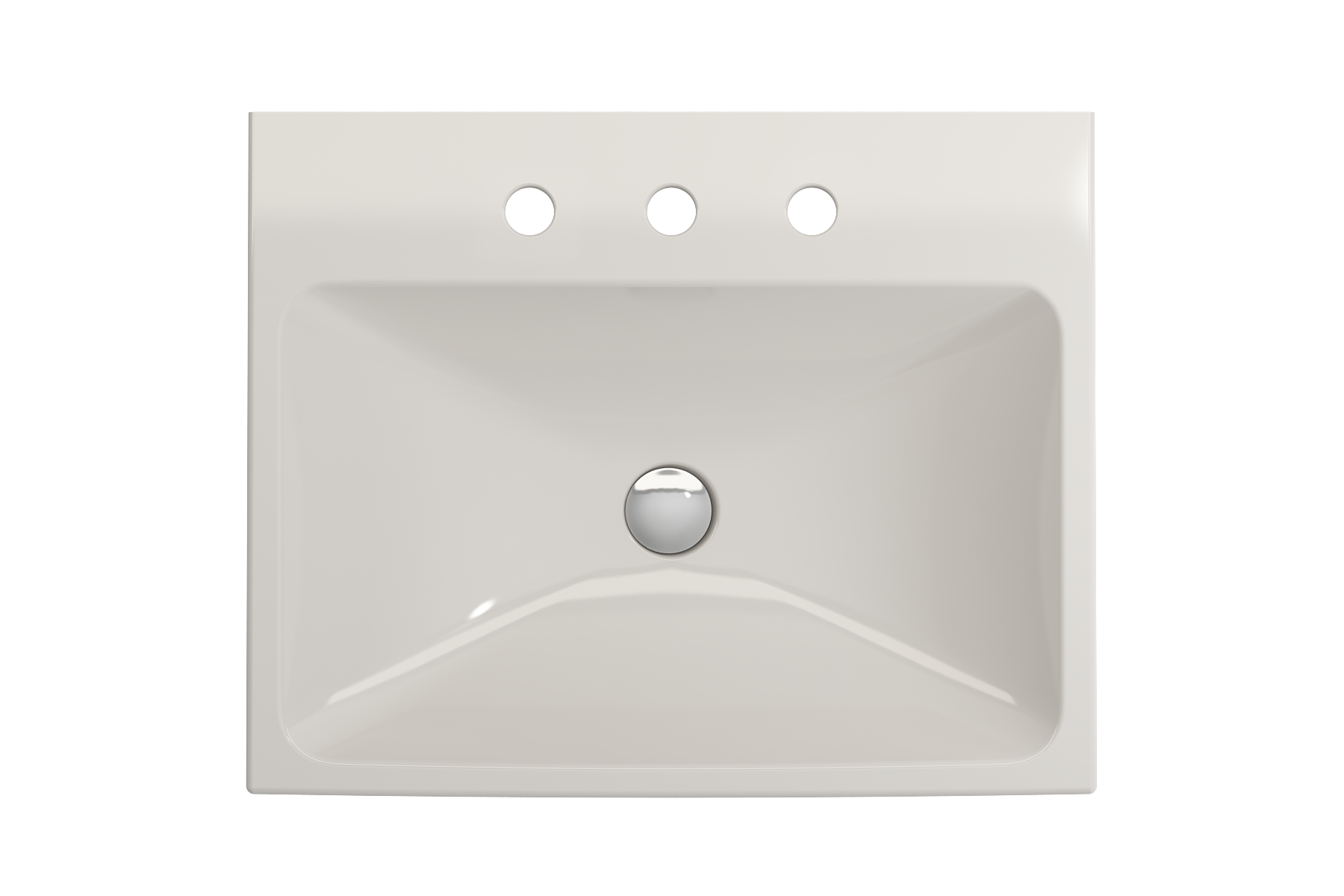 Scala Arch Wall-Mounted Sink Fireclay 23.75 in. 3-Hole 1077