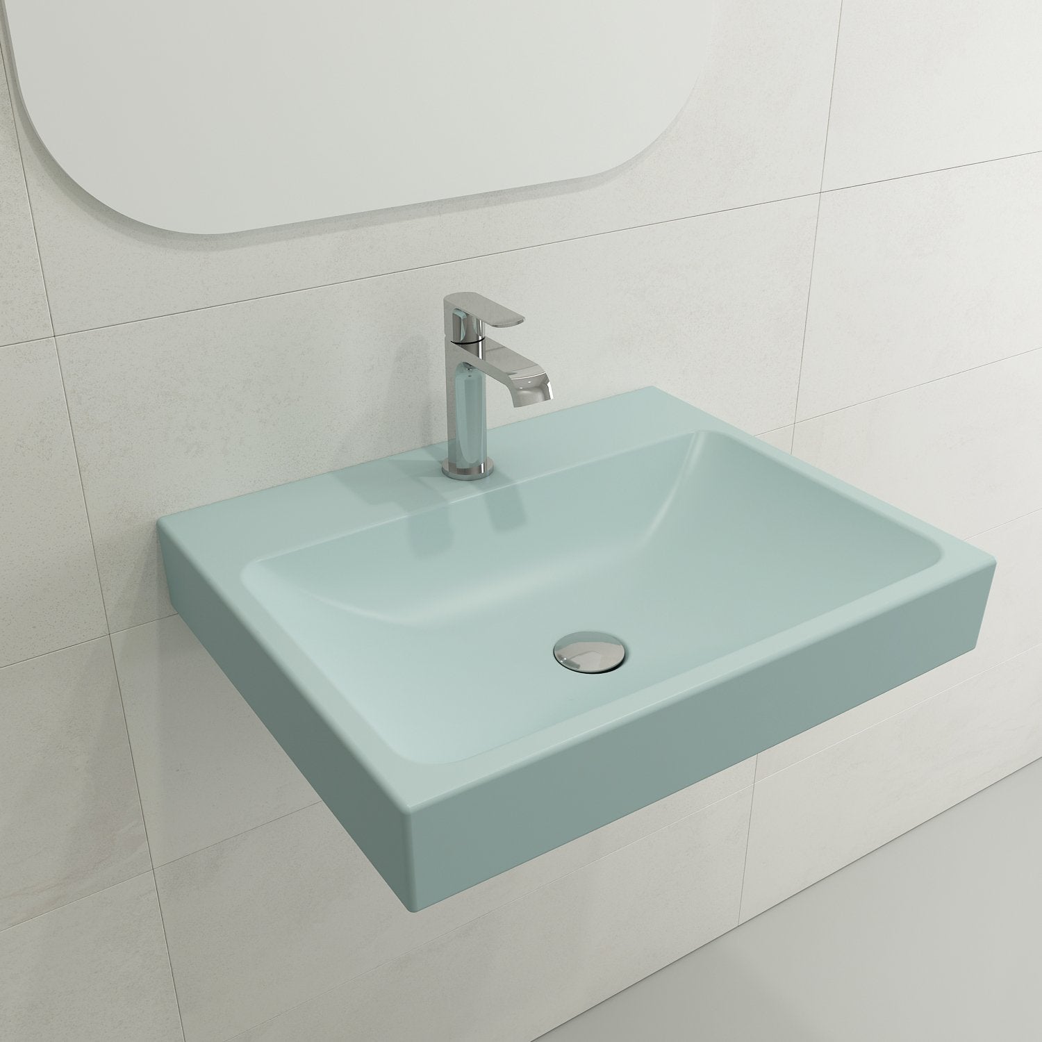 Scala Arch Wall-Mounted Sink Fireclay 23.75 in. 1-Hole 1077