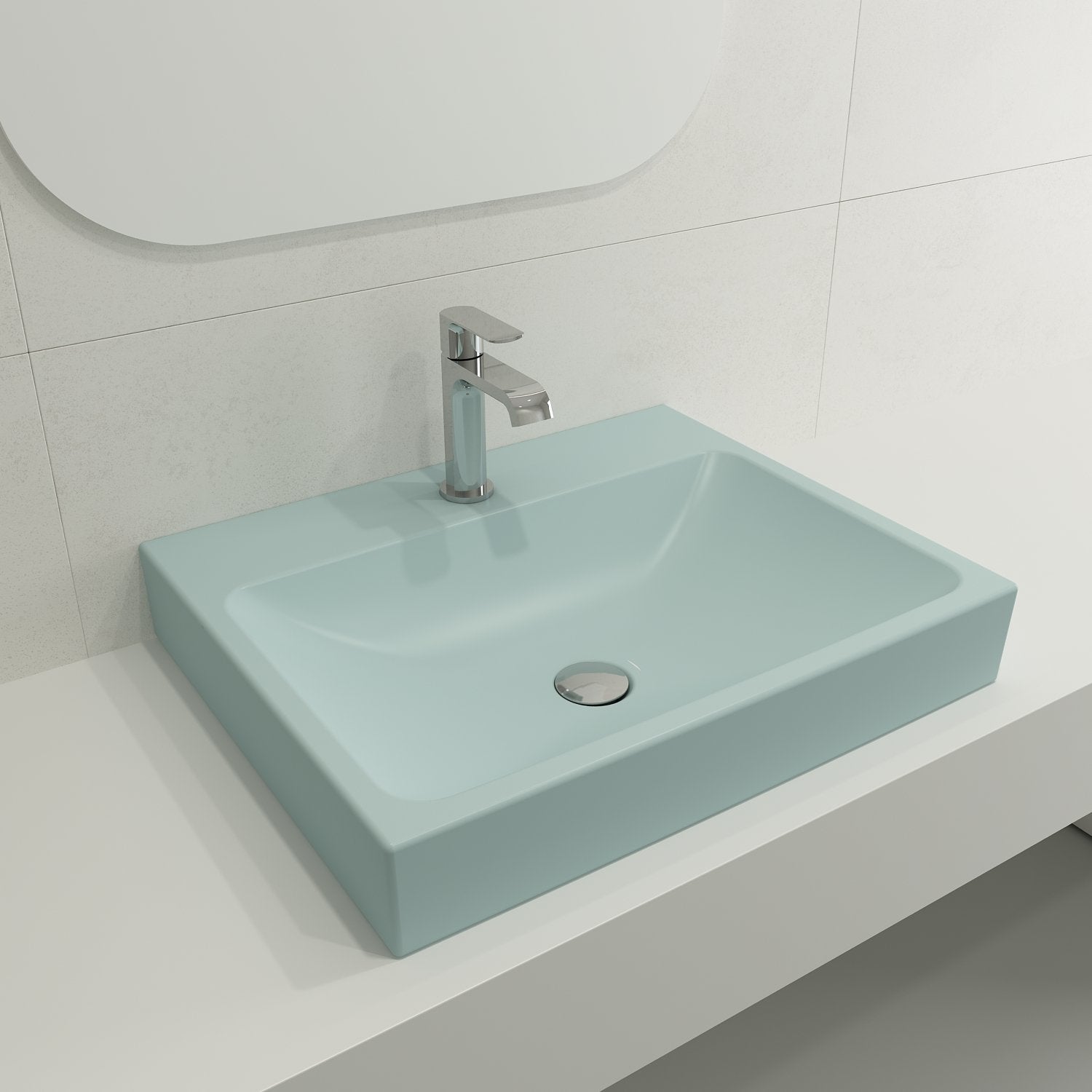 Scala Arch Wall-Mounted Sink Fireclay 23.75 in. 1-Hole 1077