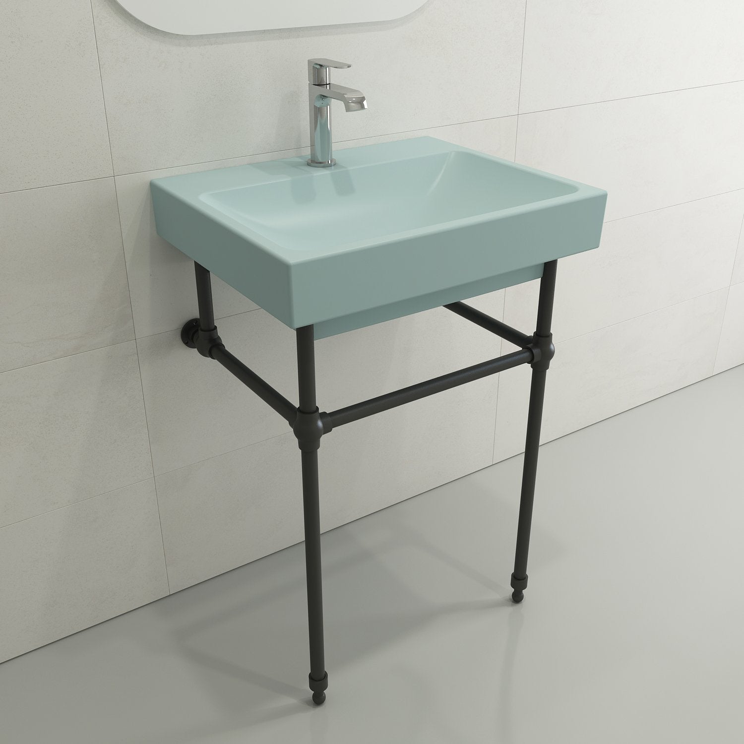Scala Arch Wall-Mounted Sink Fireclay 23.75 in. 1-Hole 1077