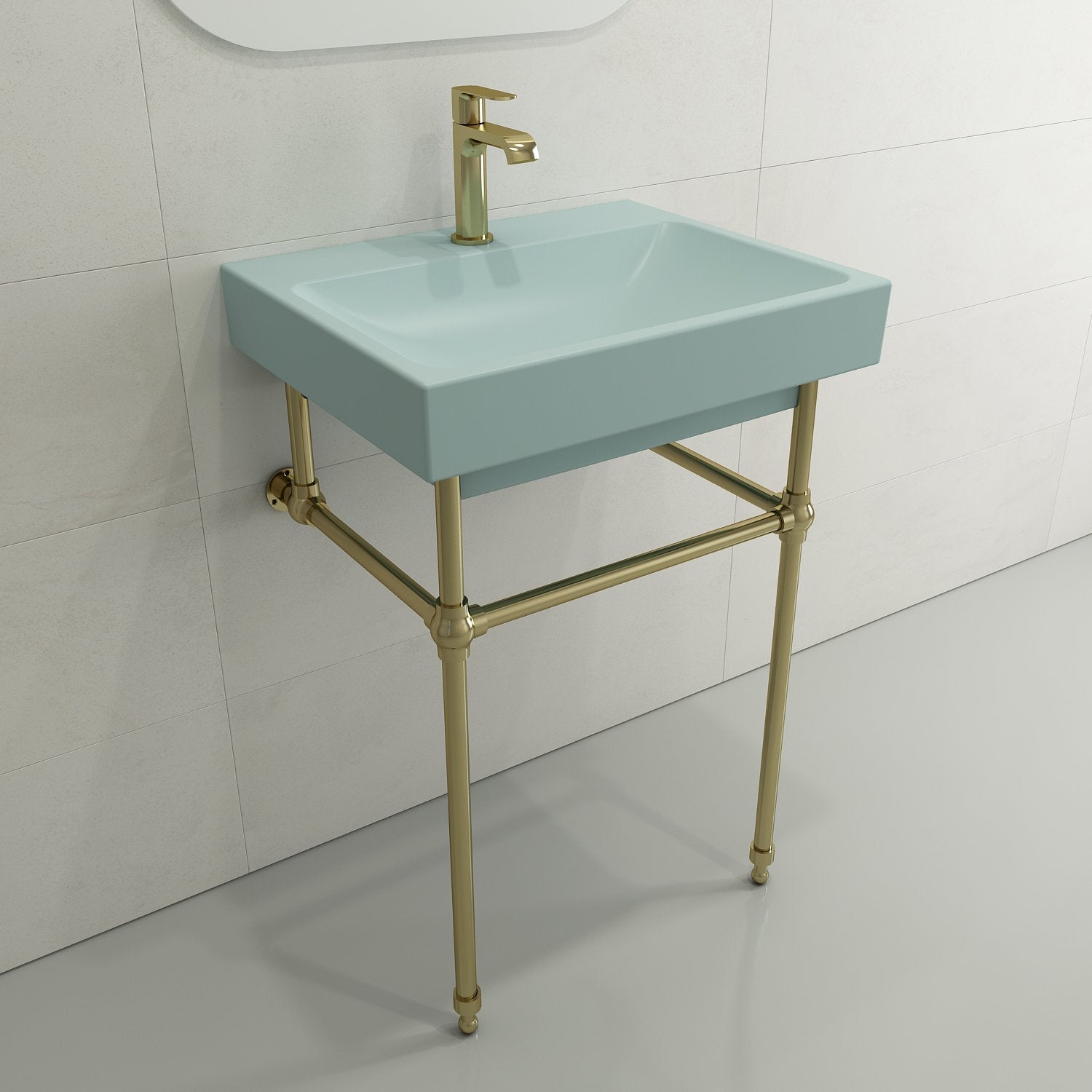 Scala Arch Wall-Mounted Sink Fireclay 23.75 in. 1-Hole 1077