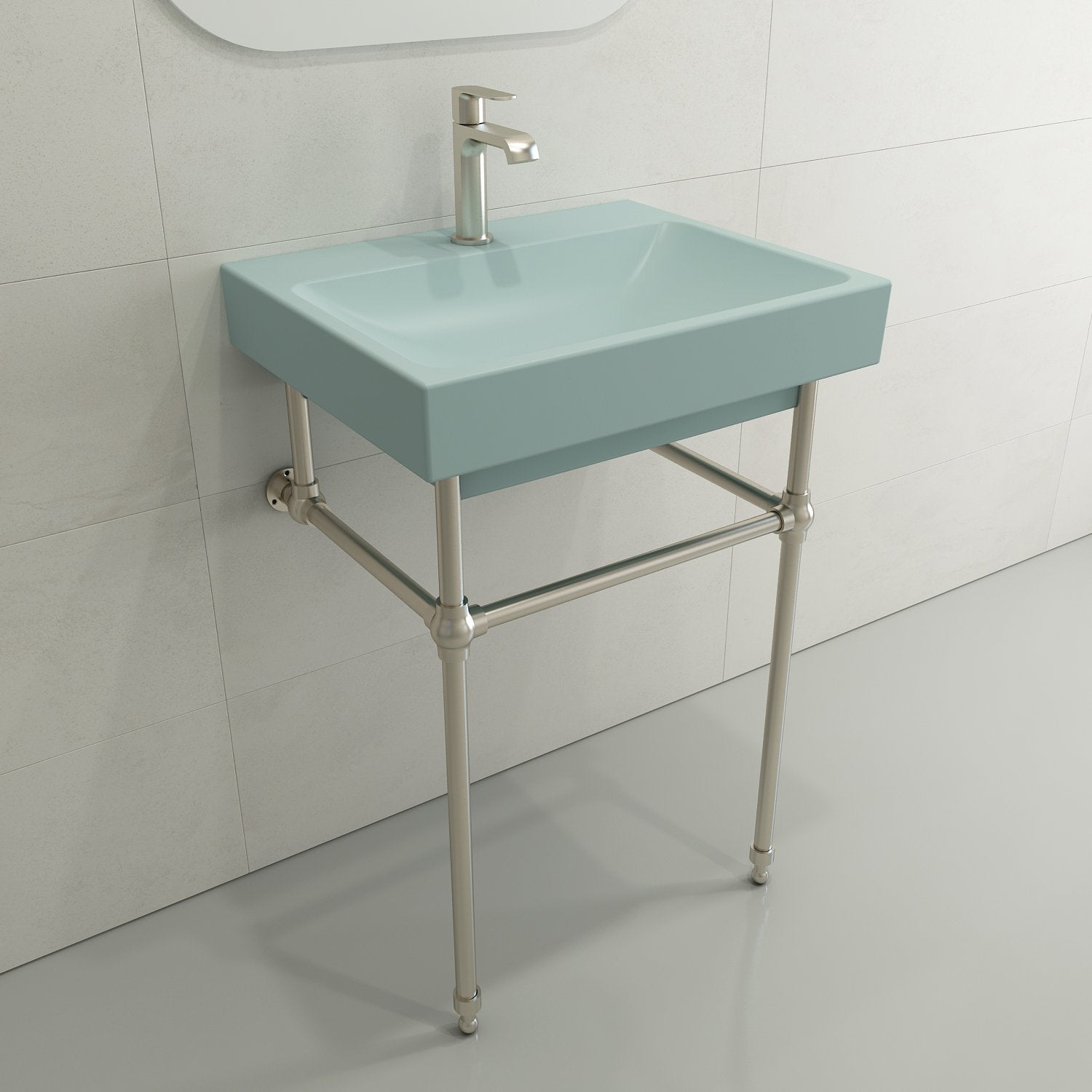 Scala Arch Wall-Mounted Sink Fireclay 23.75 in. 1-Hole 1077