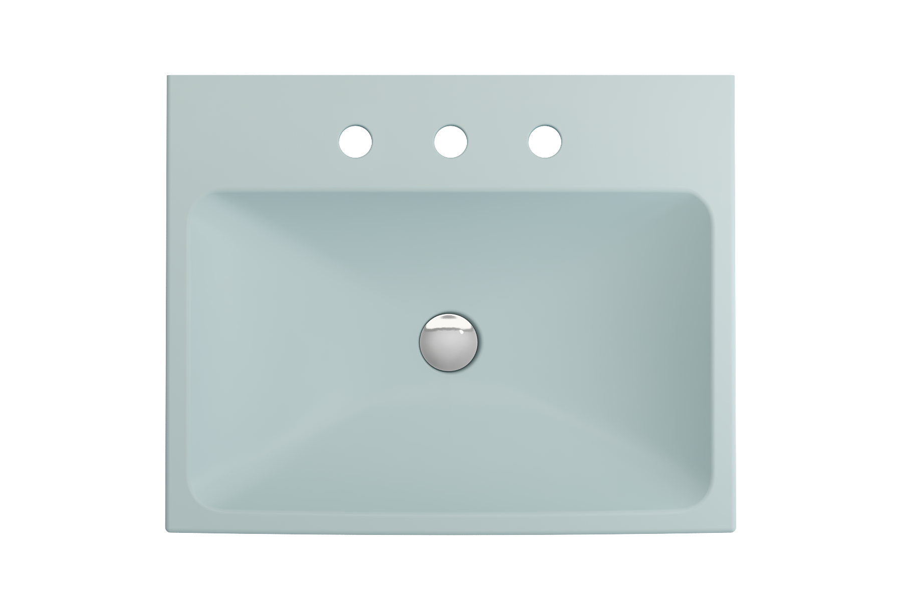 Scala Arch Wall-Mounted Sink Fireclay 23.75 in. 3-Hole 1077