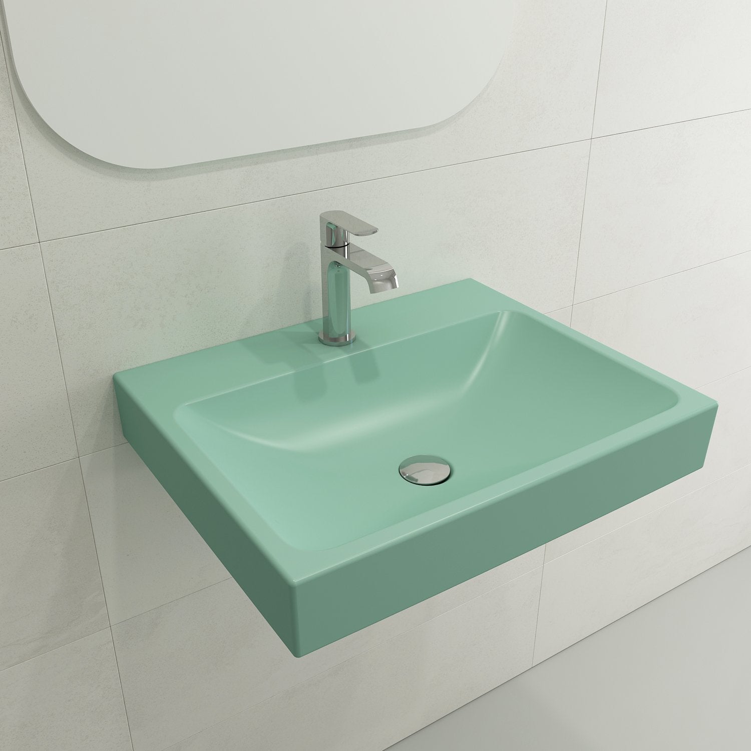 Scala Arch Wall-Mounted Sink Fireclay 23.75 in. 1-Hole 1077