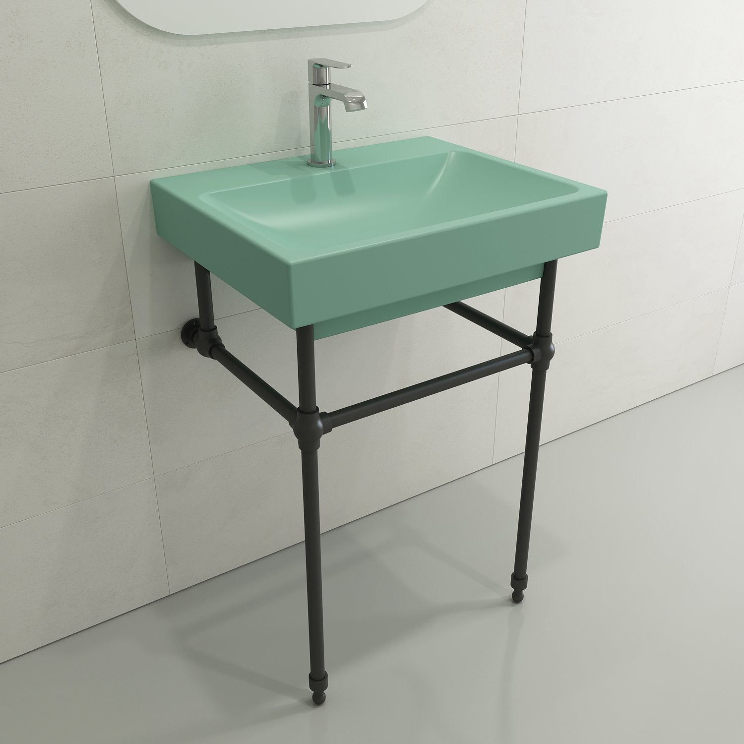 Scala Arch Wall-Mounted Sink Fireclay 23.75 in. 1-Hole 1077