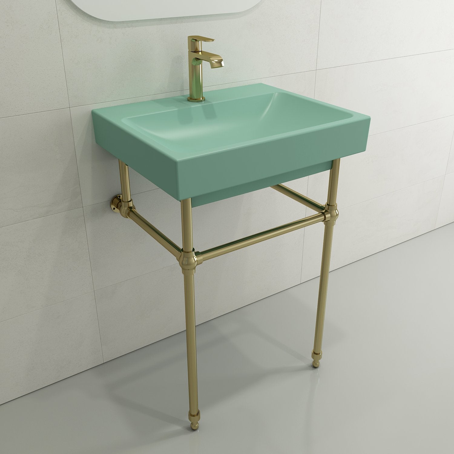 Scala Arch Wall-Mounted Sink Fireclay 23.75 in. 1-Hole 1077
