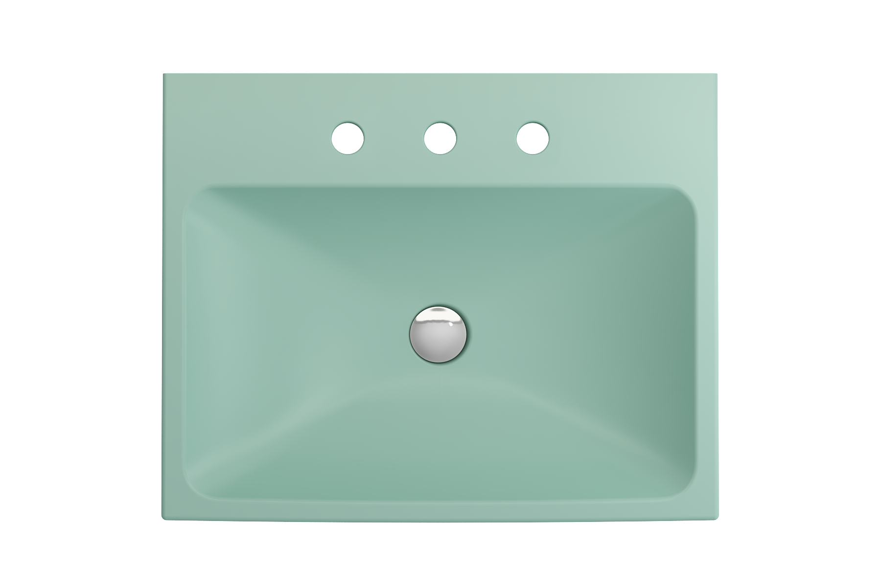 Scala Arch Wall-Mounted Sink Fireclay 23.75 in. 3-Hole 1077
