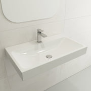Scala Arch Wall-Mounted Sink Fireclay 32 in. 1-Hole 1078