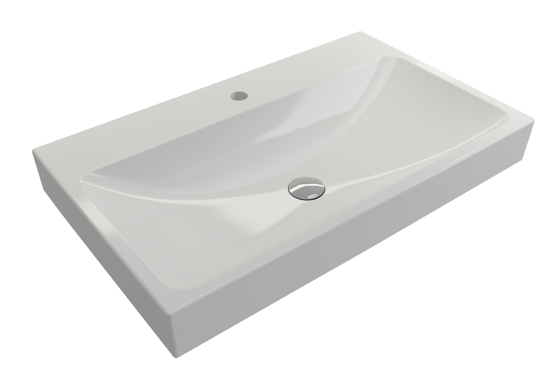 Scala Arch Wall-Mounted Sink Fireclay 32 in. 1-Hole 1078