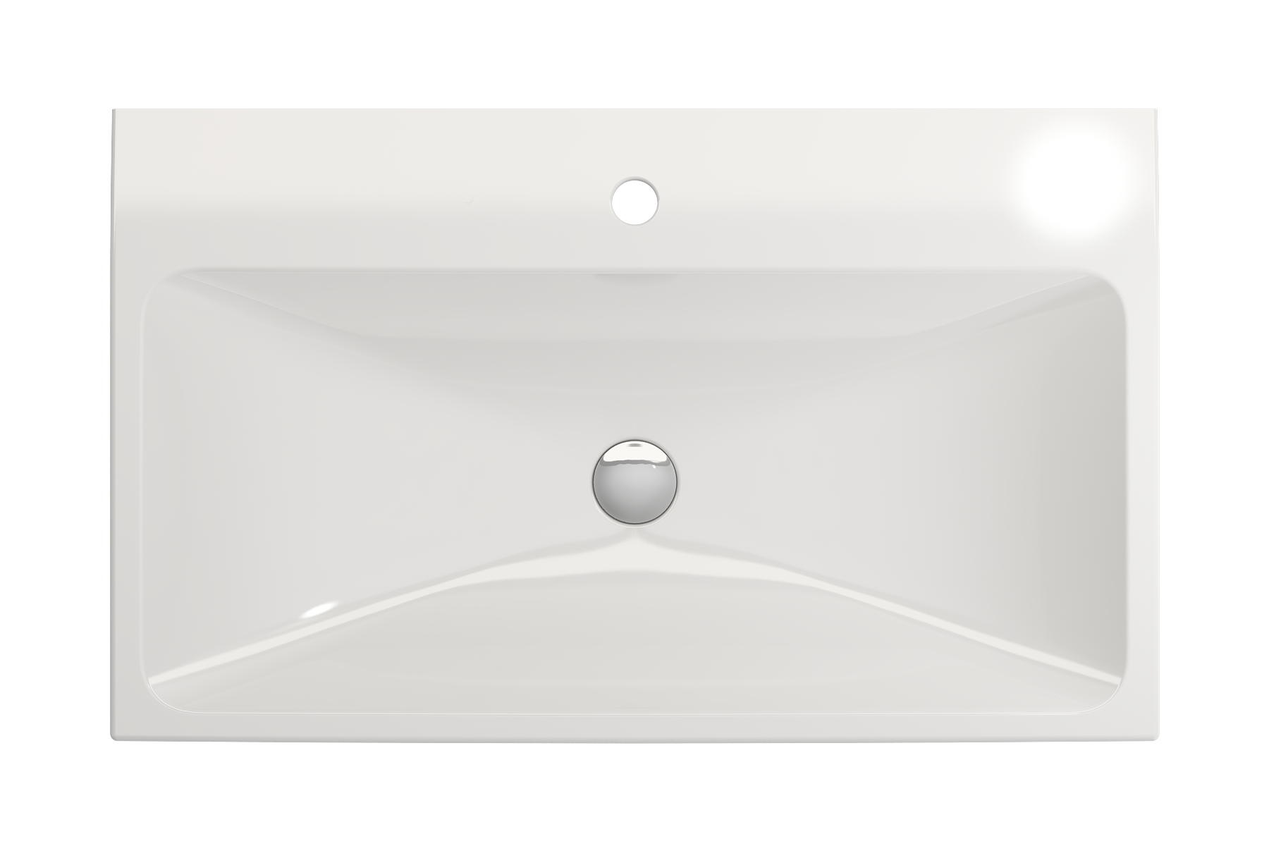Scala Arch Wall-Mounted Sink Fireclay 32 in. 1-Hole 1078