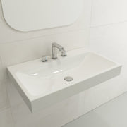 Scala Arch Wall-Mounted Sink Fireclay 32 in. 3-Hole 1078