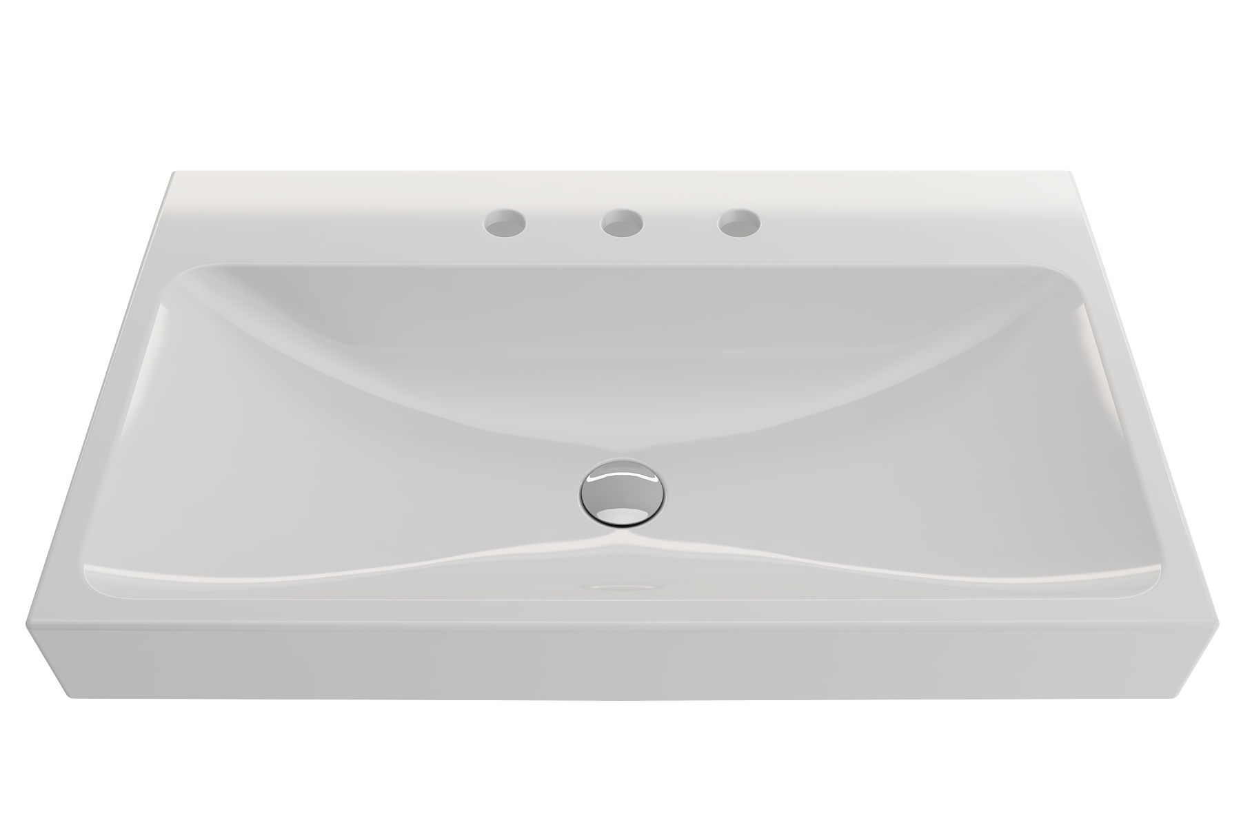 Scala Arch Wall-Mounted Sink Fireclay 32 in. 3-Hole 1078