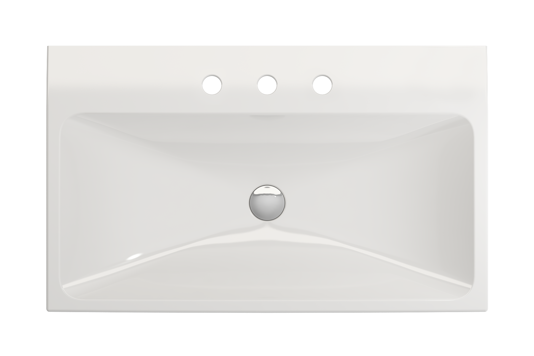 Scala Arch Wall-Mounted Sink Fireclay 32 in. 3-Hole 1078