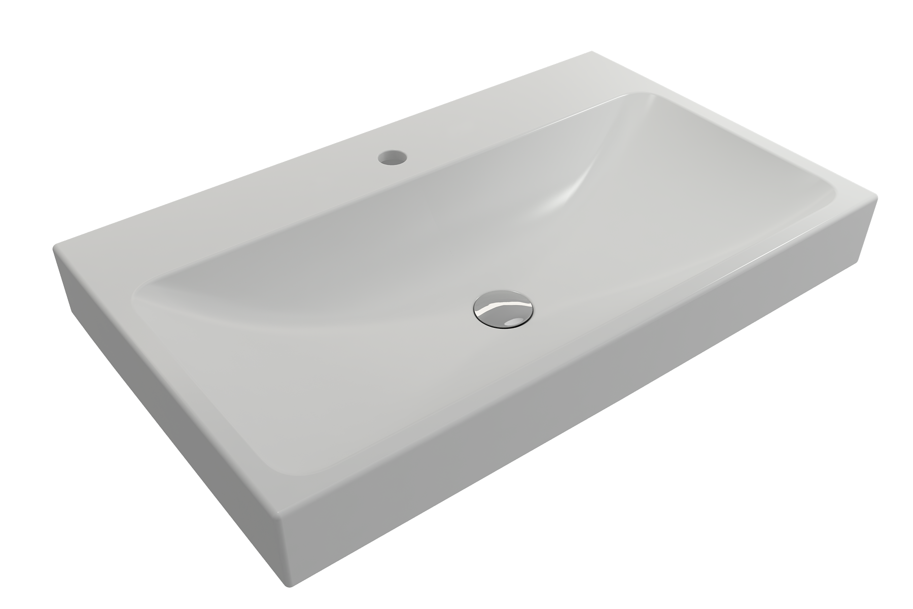 Scala Arch Wall-Mounted Sink Fireclay 32 in. 1-Hole 1078