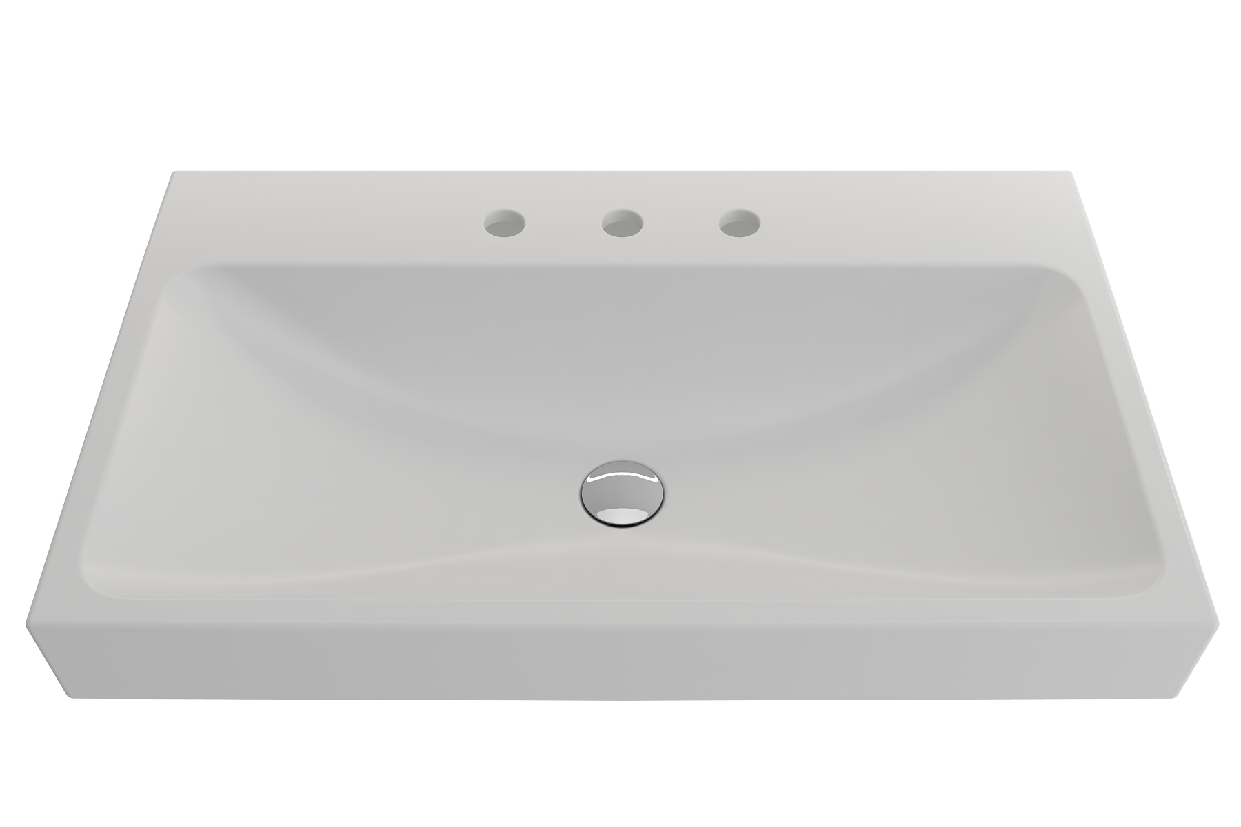 Scala Arch Wall-Mounted Sink Fireclay 32 in. 3-Hole 1078