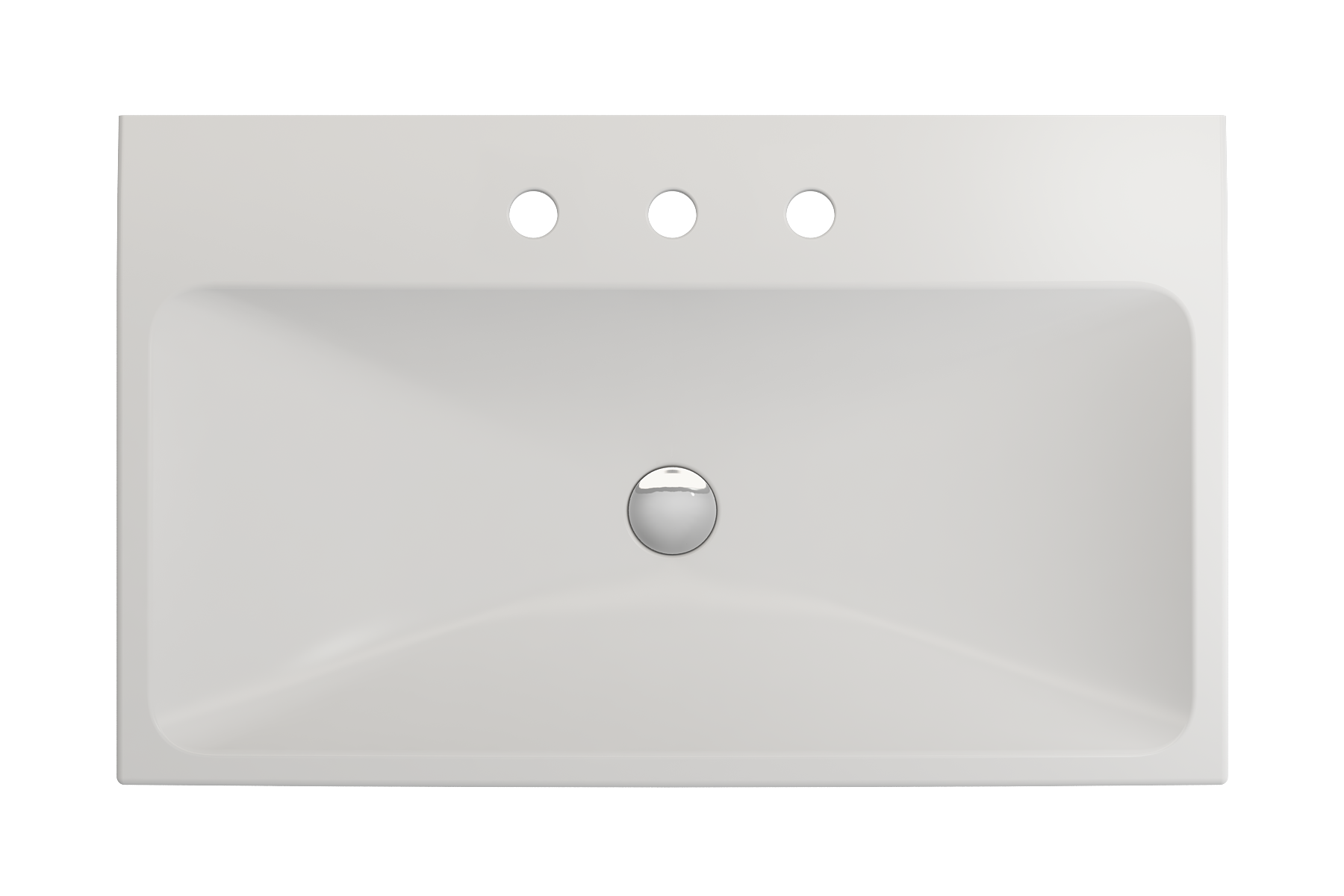 Scala Arch Wall-Mounted Sink Fireclay 32 in. 3-Hole 1078