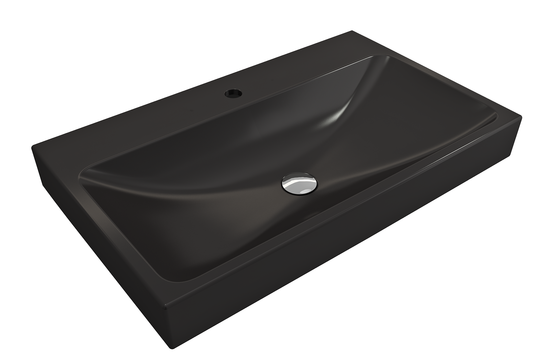 Scala Arch Wall-Mounted Sink Fireclay 32 in. 1-Hole 1078