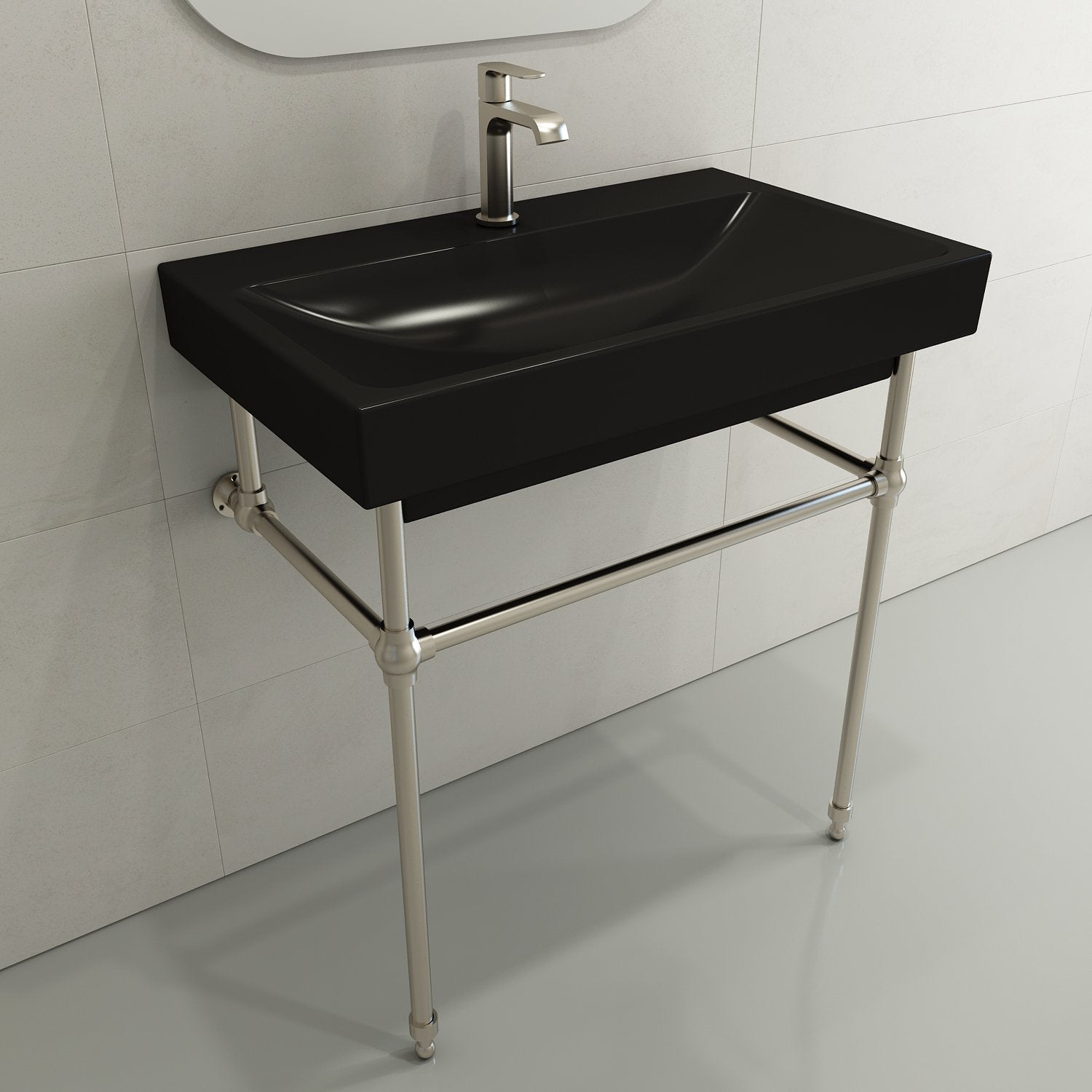 Scala Arch Wall-Mounted Sink Fireclay 32 in. 1-Hole 1078
