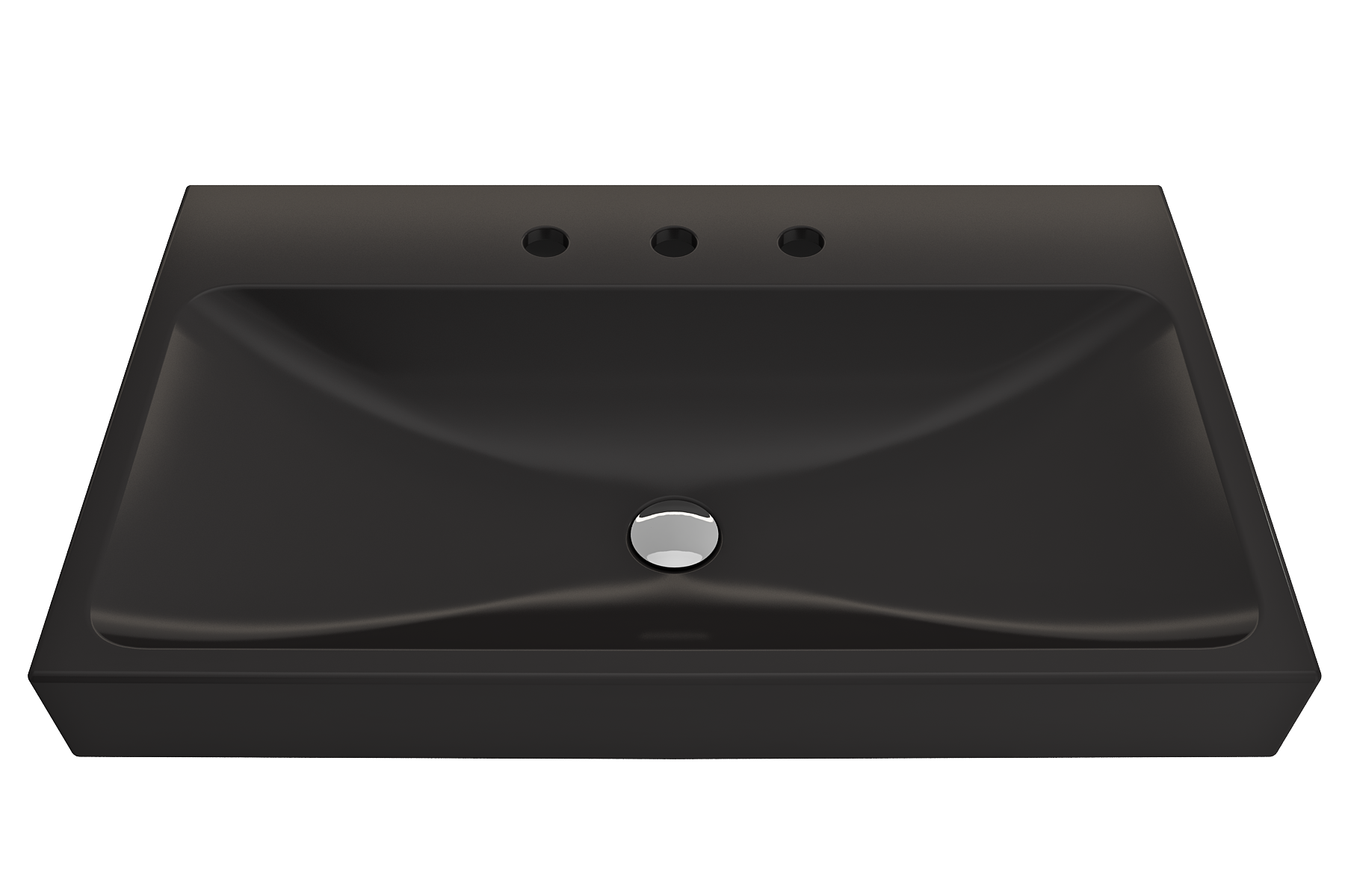 Scala Arch Wall-Mounted Sink Fireclay 32 in. 3-Hole 1078
