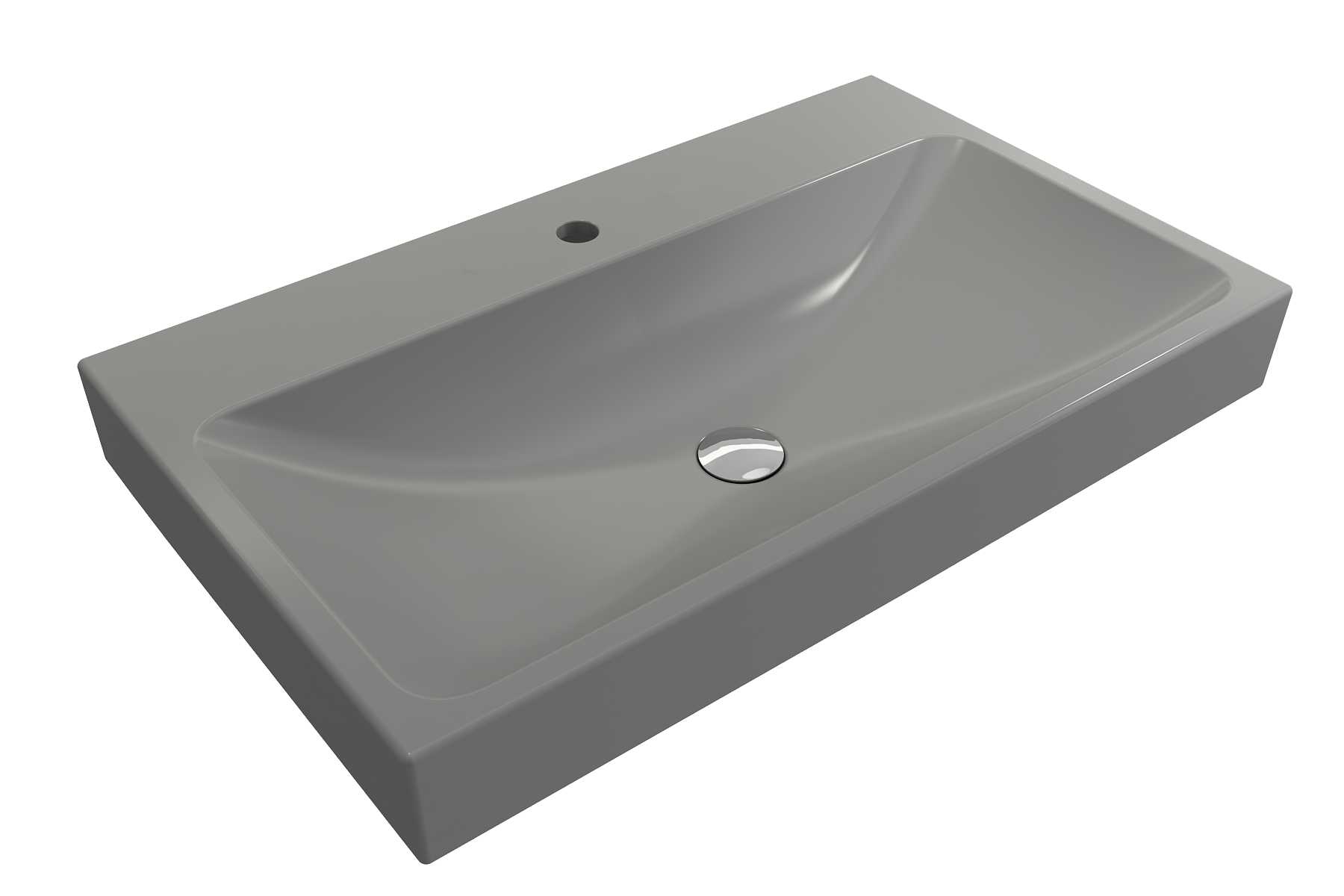 Scala Arch Wall-Mounted Sink Fireclay 32 in. 1-Hole 1078