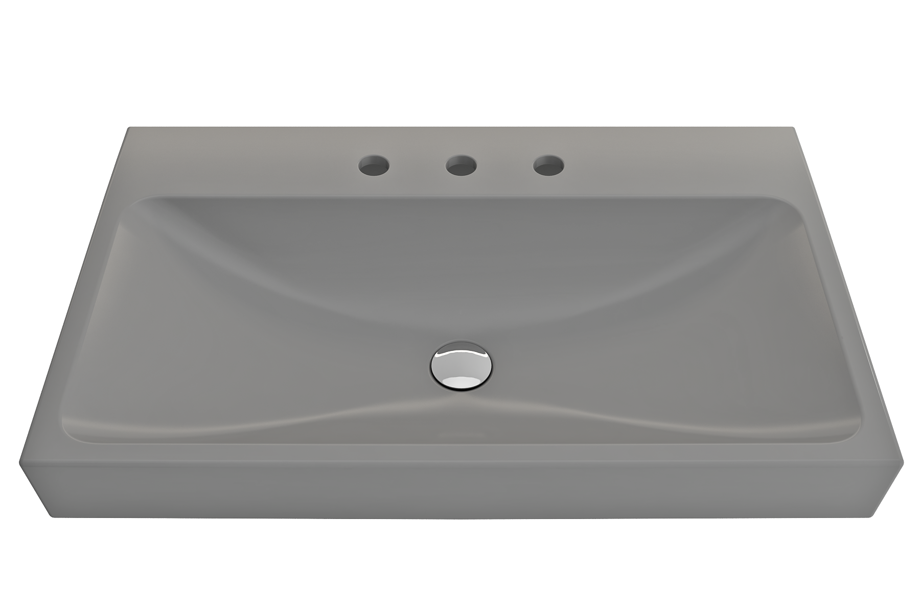 Scala Arch Wall-Mounted Sink Fireclay 32 in. 3-Hole 1078