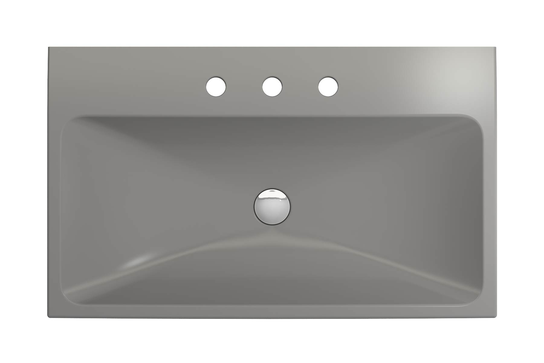 Scala Arch Wall-Mounted Sink Fireclay 32 in. 3-Hole 1078