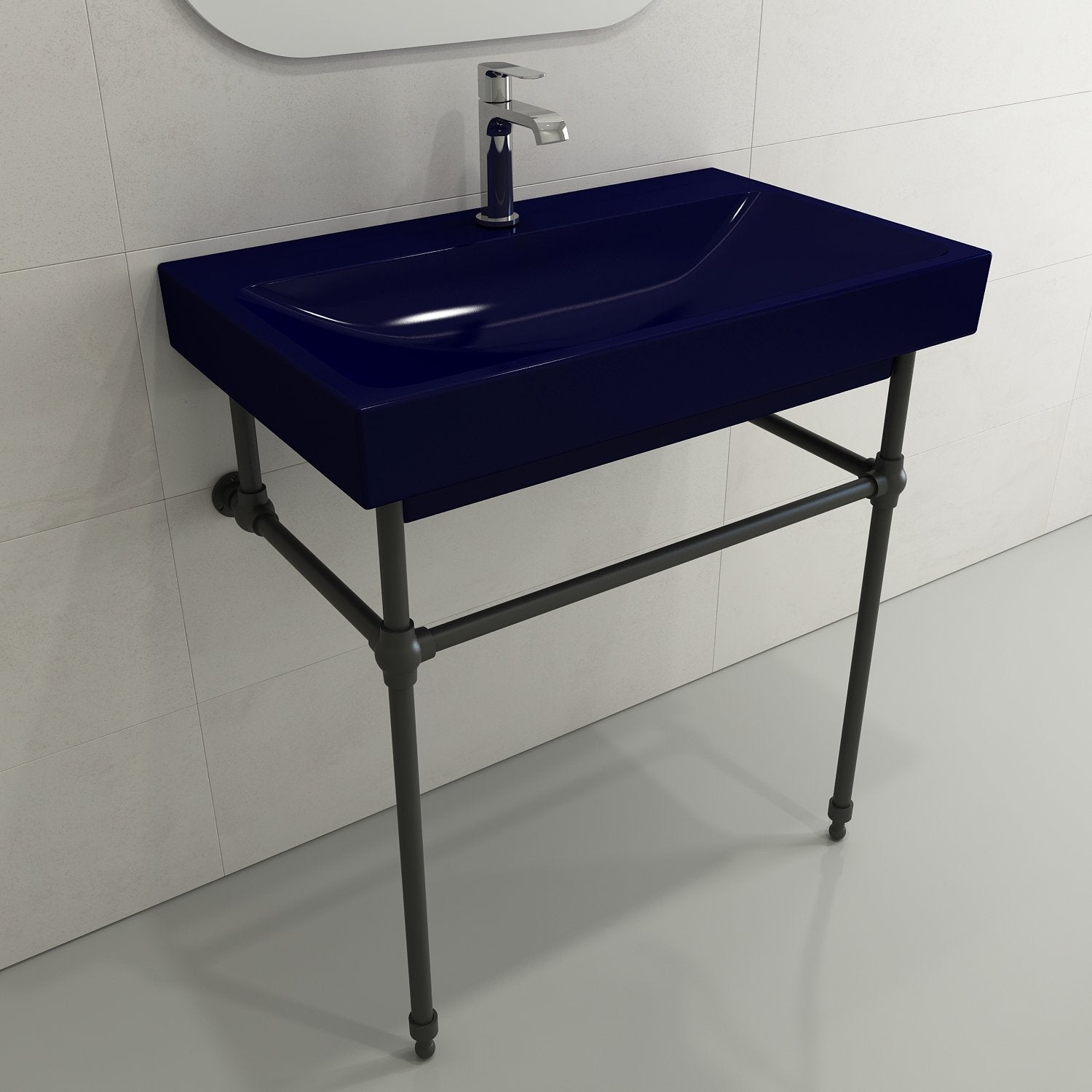 Scala Arch Wall-Mounted Sink Fireclay 32 in. 1-Hole 1078