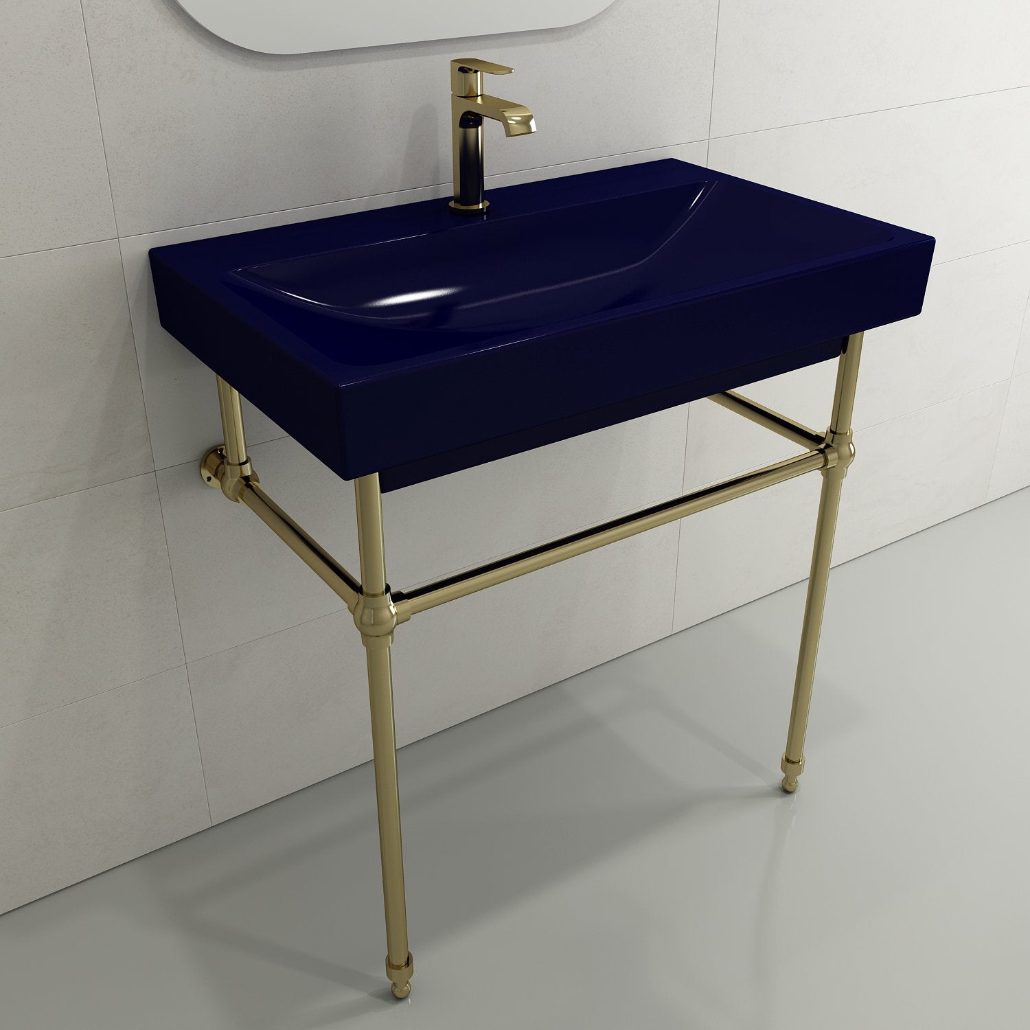 Scala Arch Wall-Mounted Sink Fireclay 32 in. 1-Hole 1078