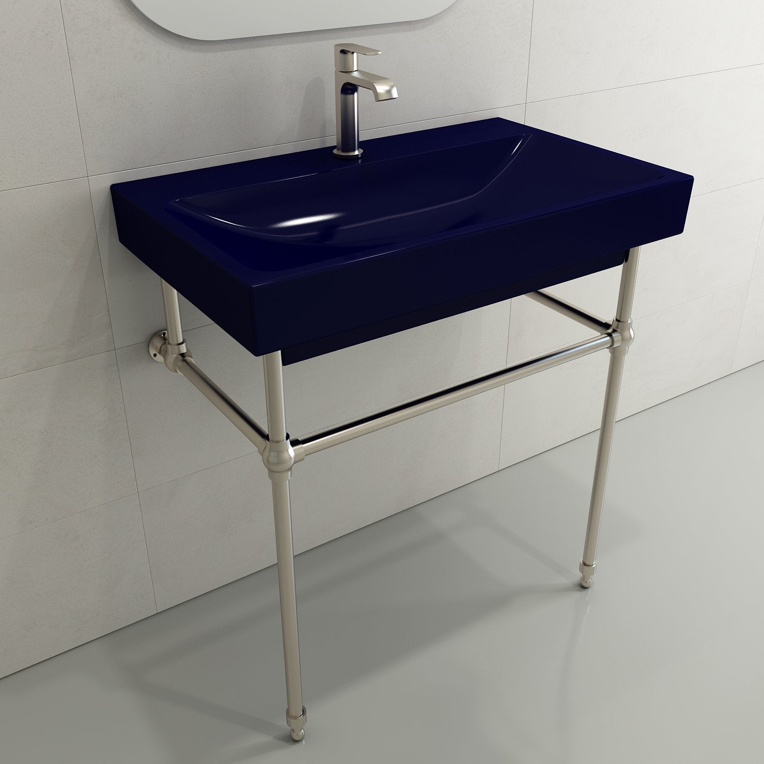 Scala Arch Wall-Mounted Sink Fireclay 32 in. 1-Hole 1078