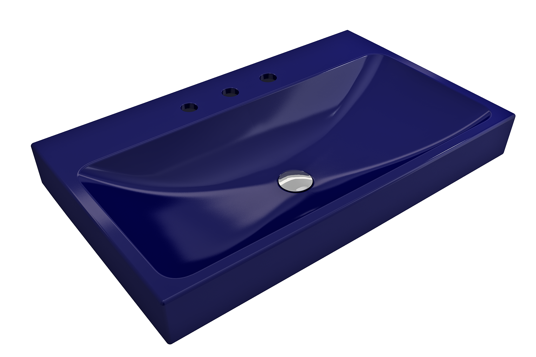 Scala Arch Wall-Mounted Sink Fireclay 32 in. 3-Hole 1078