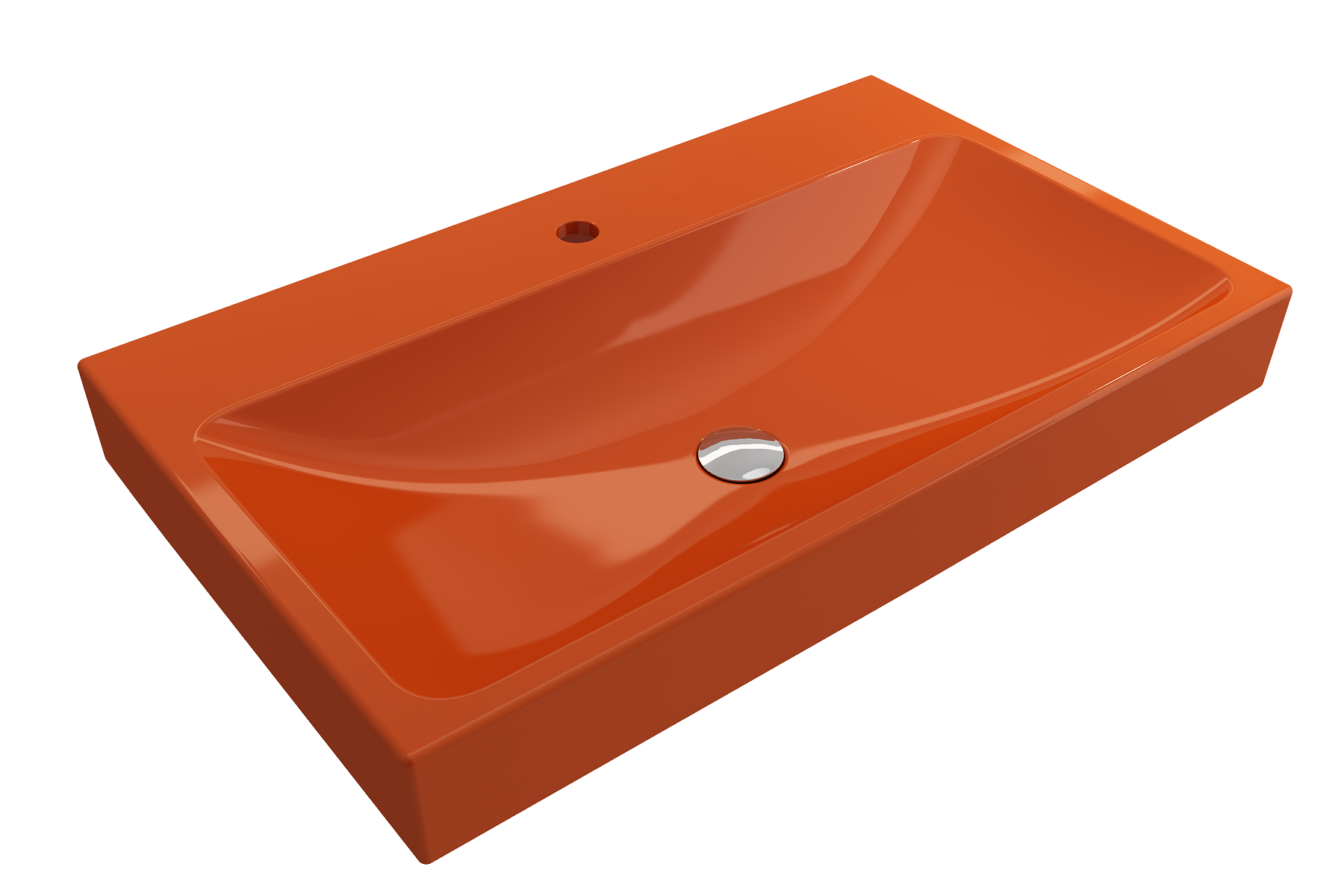 Scala Arch Wall-Mounted Sink Fireclay 32 in. 1-Hole 1078