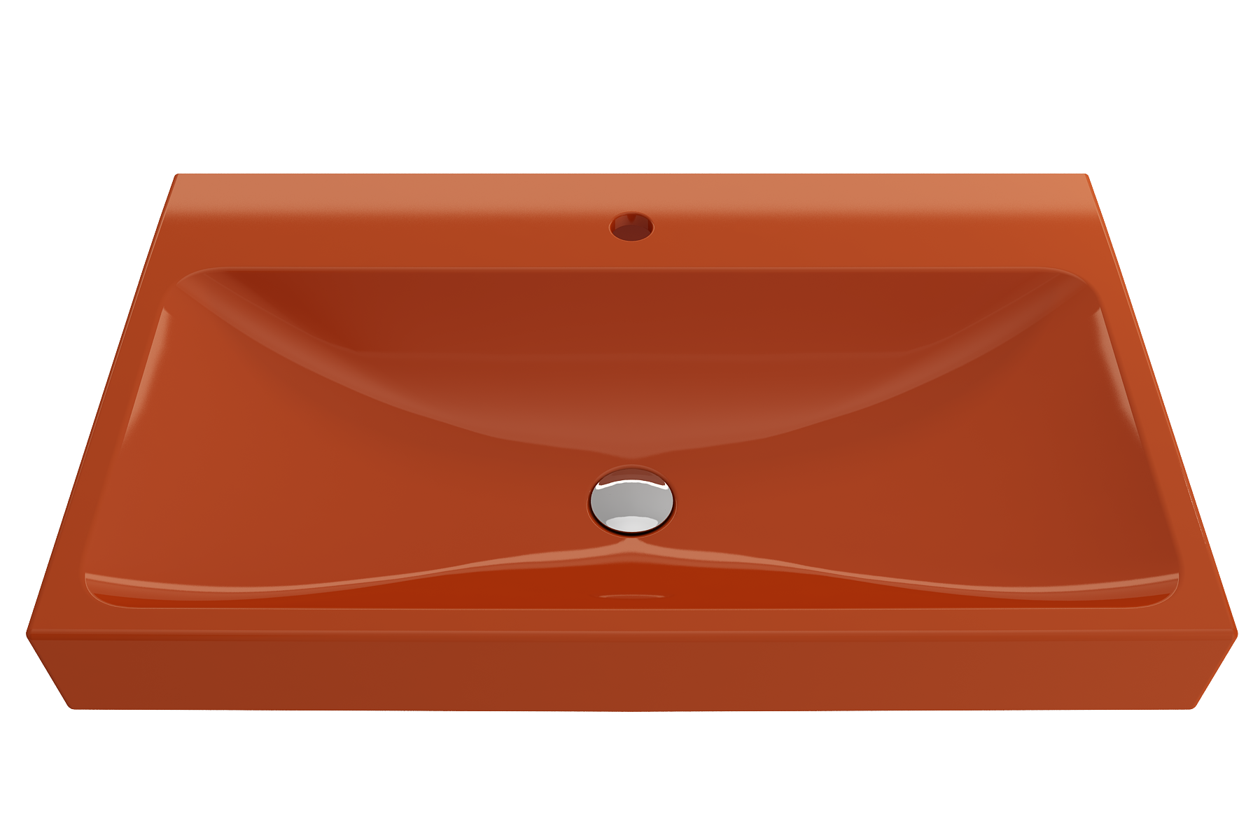 Scala Arch Wall-Mounted Sink Fireclay 32 in. 1-Hole 1078
