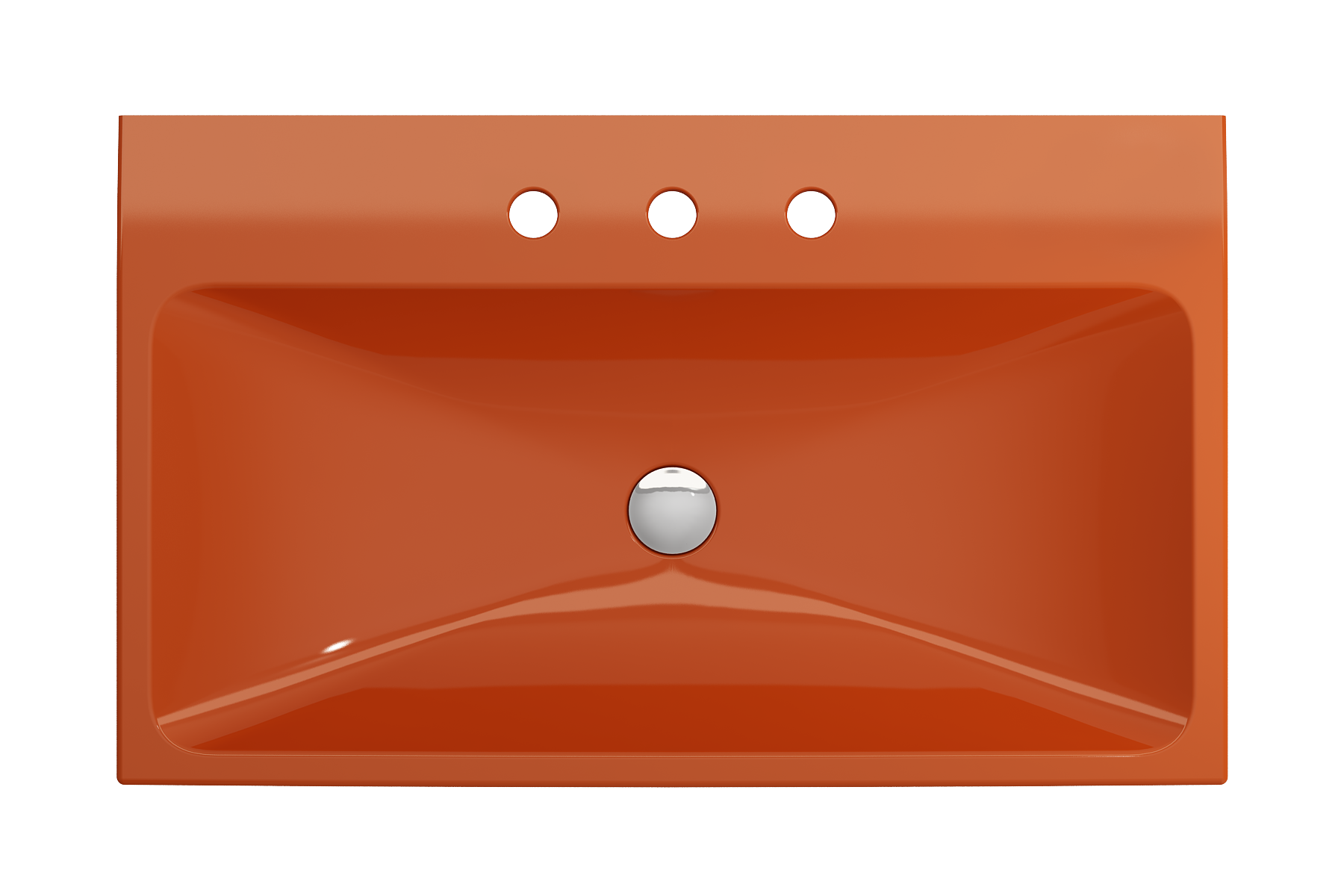 Scala Arch Wall-Mounted Sink Fireclay 32 in. 3-Hole 1078