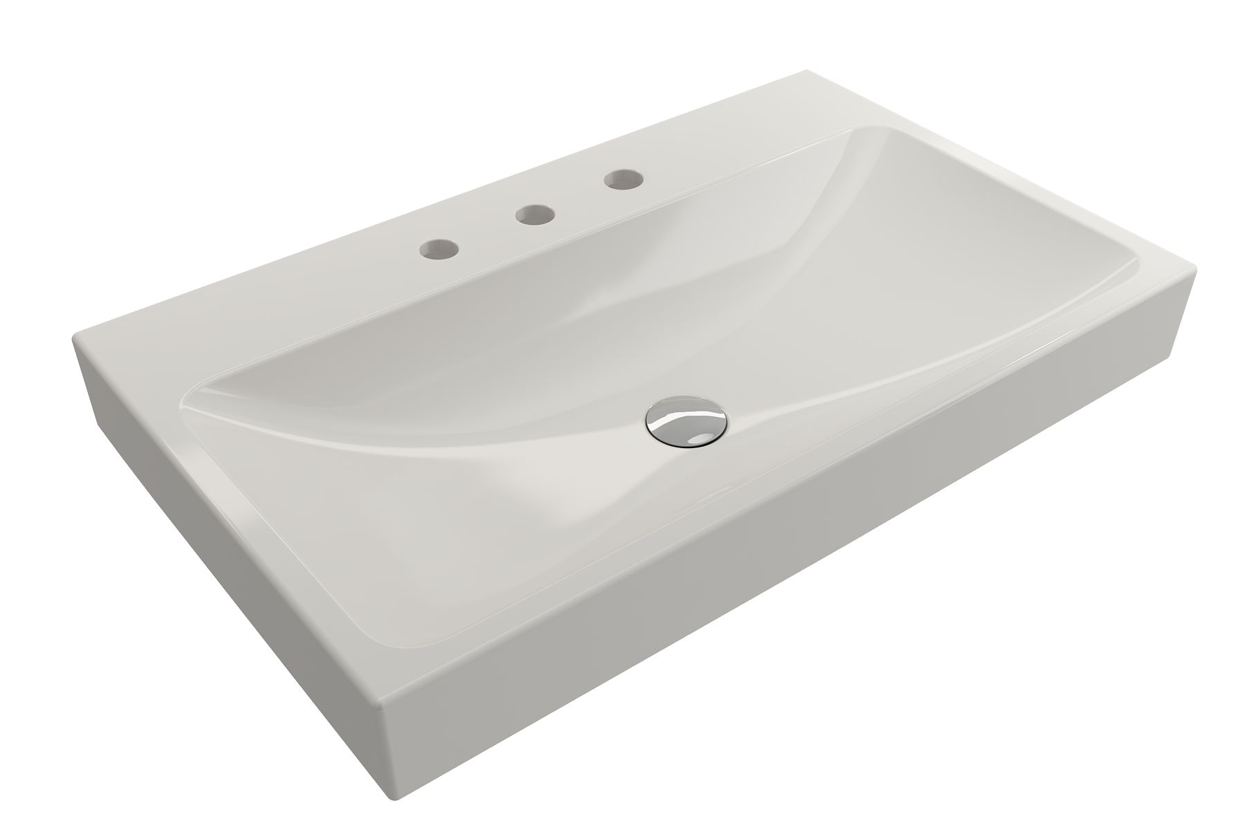 Scala Arch Wall-Mounted Sink Fireclay 32 in. 3-Hole 1078