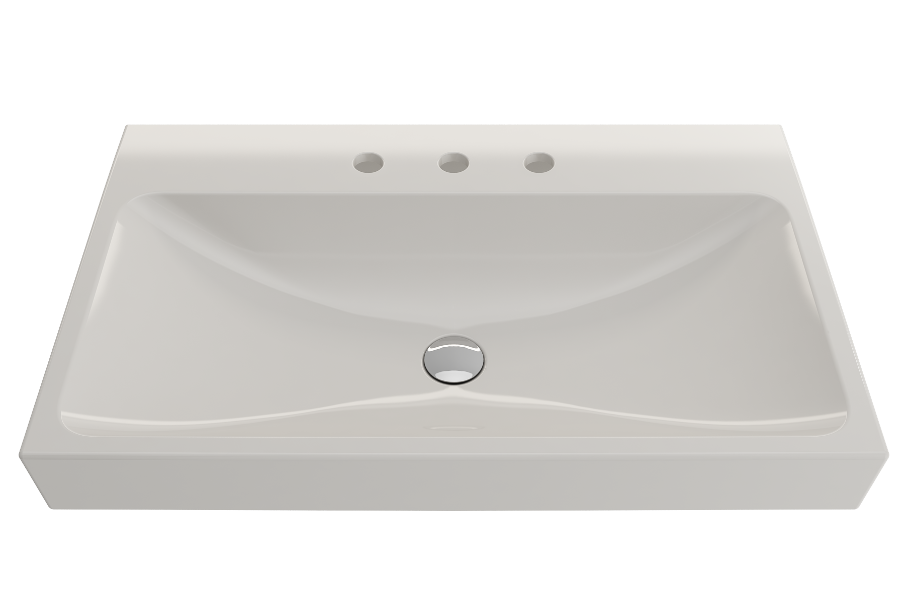 Scala Arch Wall-Mounted Sink Fireclay 32 in. 3-Hole 1078